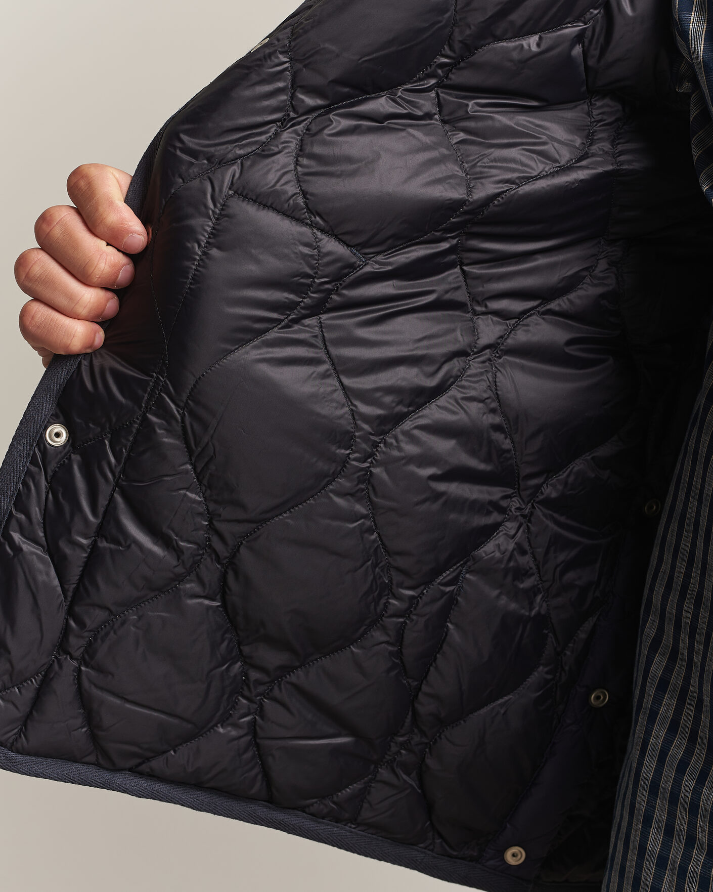 Hombres | Chalecos | TAION | Military Crew Neck Down Vest Dark Navy