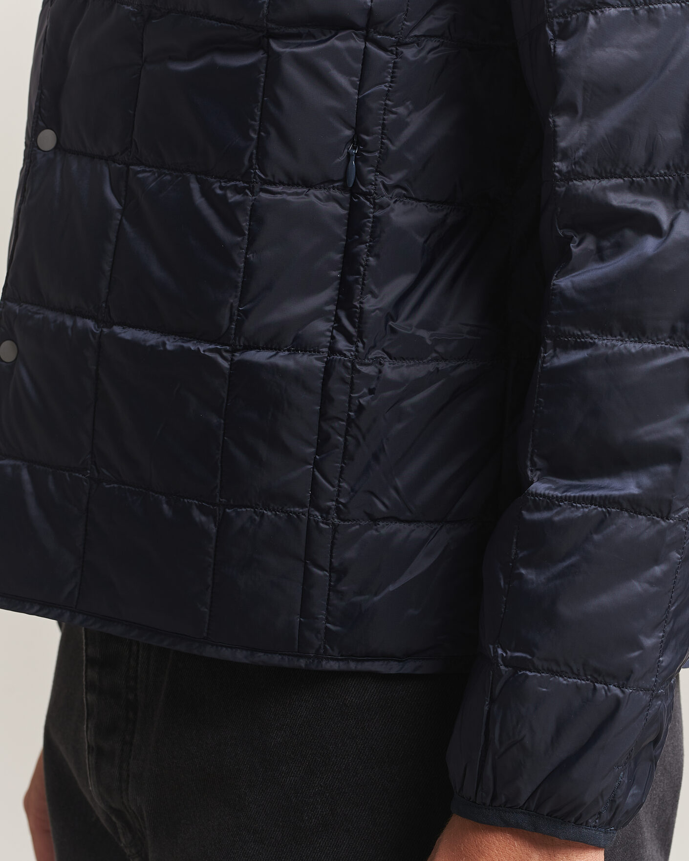 Hombres | Abrigos y chaquetas | TAION | Crew Neck Button Down Jacket Dark Navy