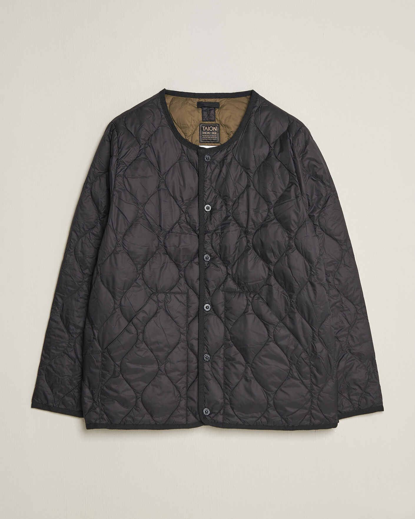 Hombres | Abrigos y chaquetas | TAION | Military Crew Neck Down Jacket Black