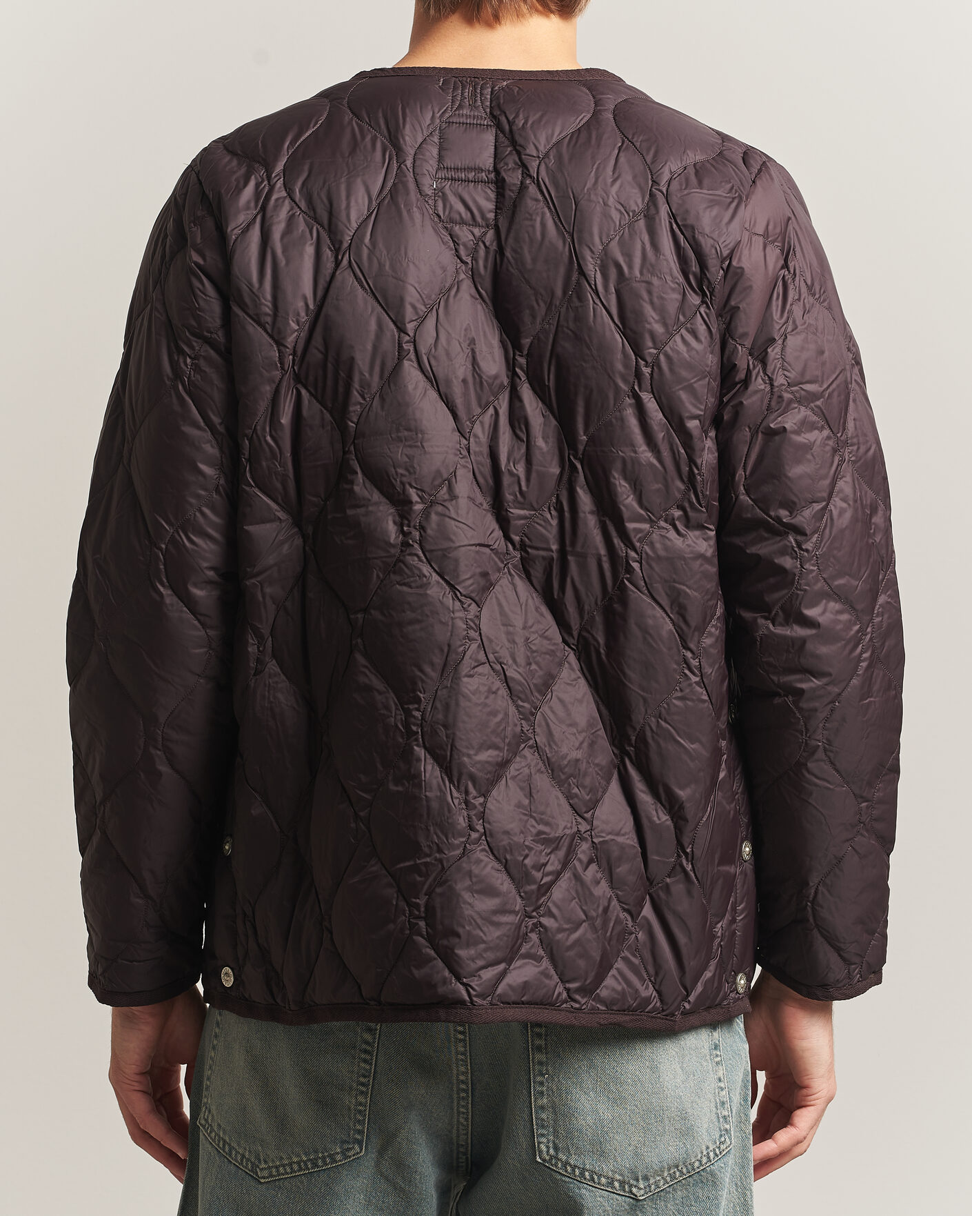 Hombres | Abrigos y chaquetas | TAION | Military Crew Neck Down Jacket Dark Choco