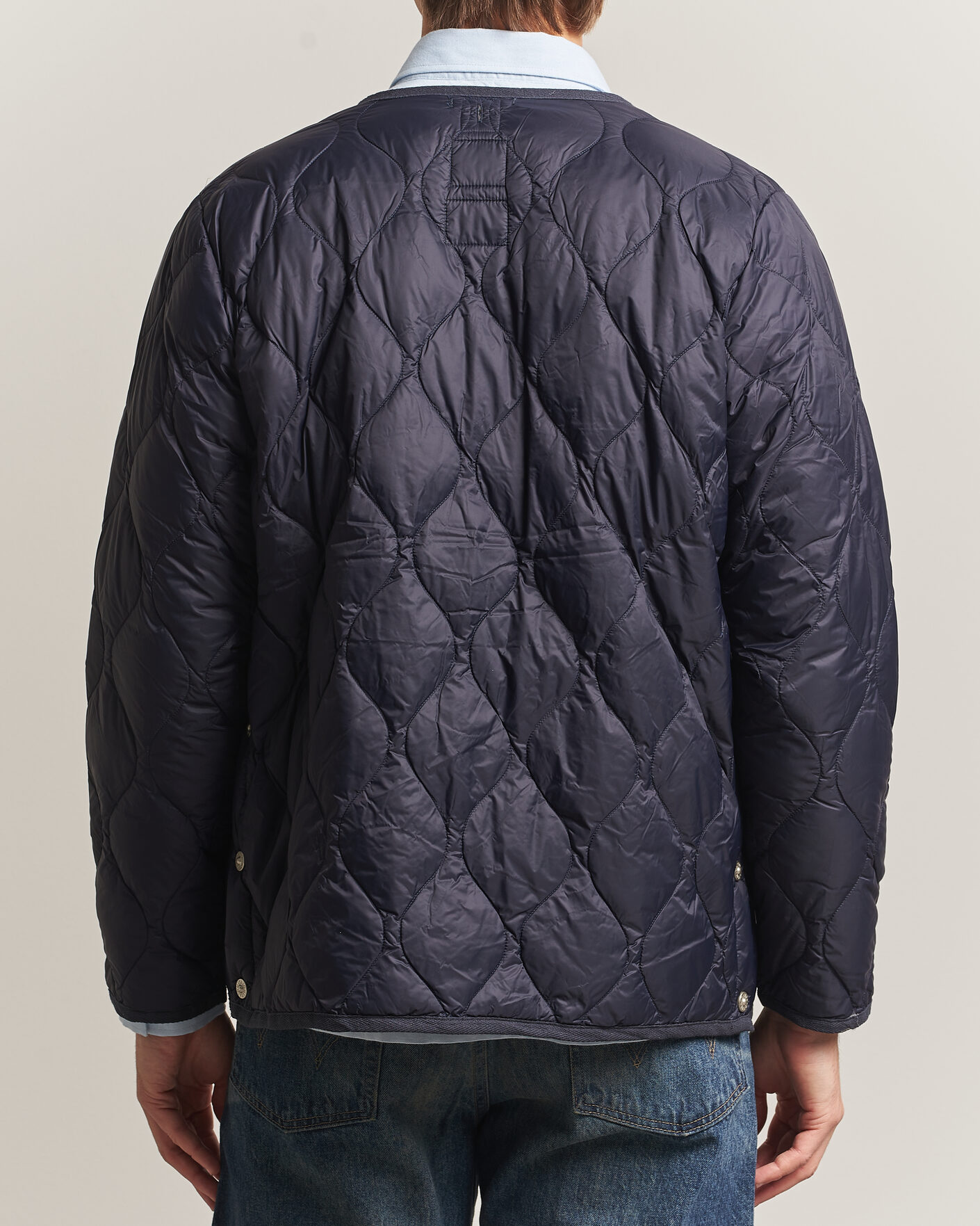 Hombres | Abrigos y chaquetas | TAION | Military Crew Neck Down Jacket Dark Navy