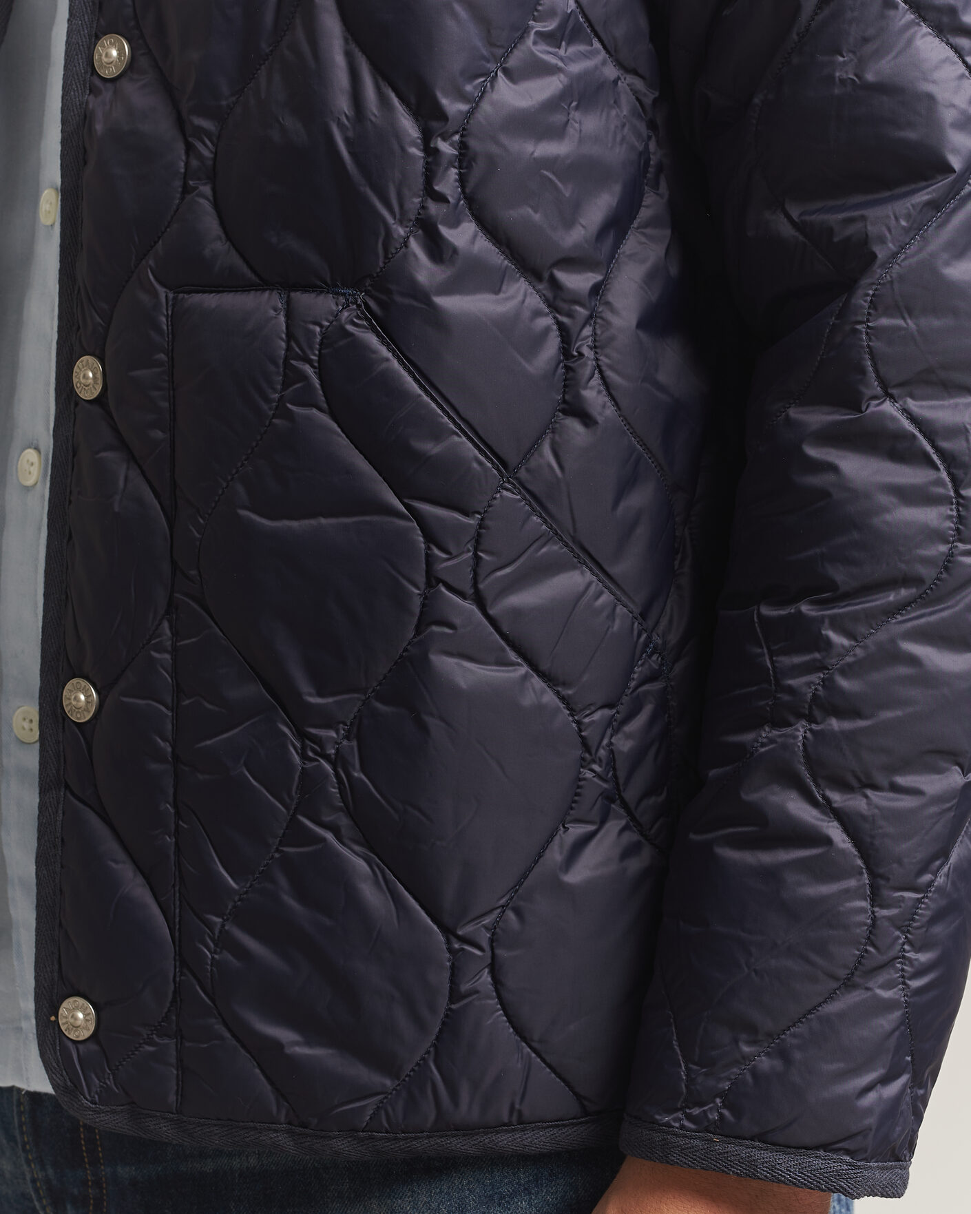 Hombres | Abrigos y chaquetas | TAION | Military Crew Neck Down Jacket Dark Navy
