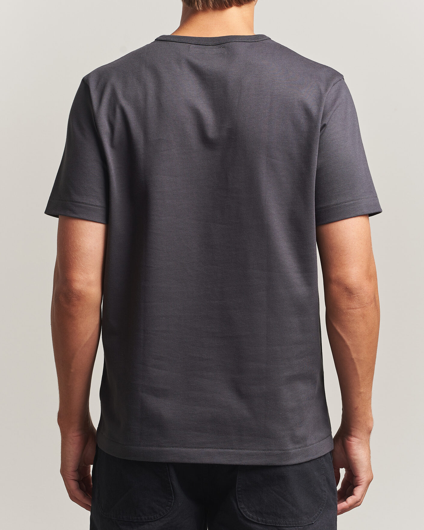 Hombres | Camisetas | Merz b. Schwanen | Classic Fit Sturdy Loopwheeled T-Shirt Charcoal