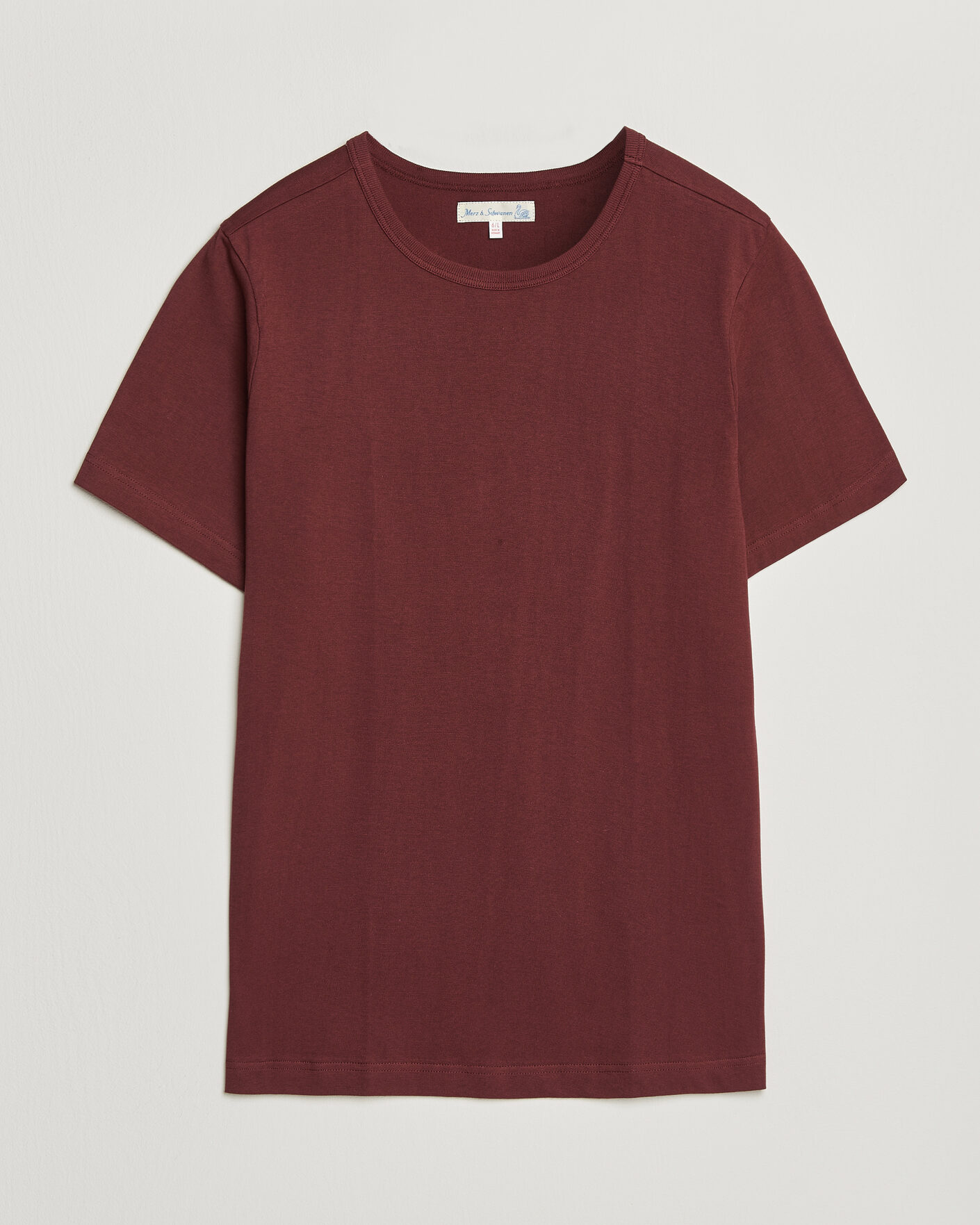Hombres | Camisetas | Merz b. Schwanen | 1950s Classic Loopwheeled T-shirt Burgundy