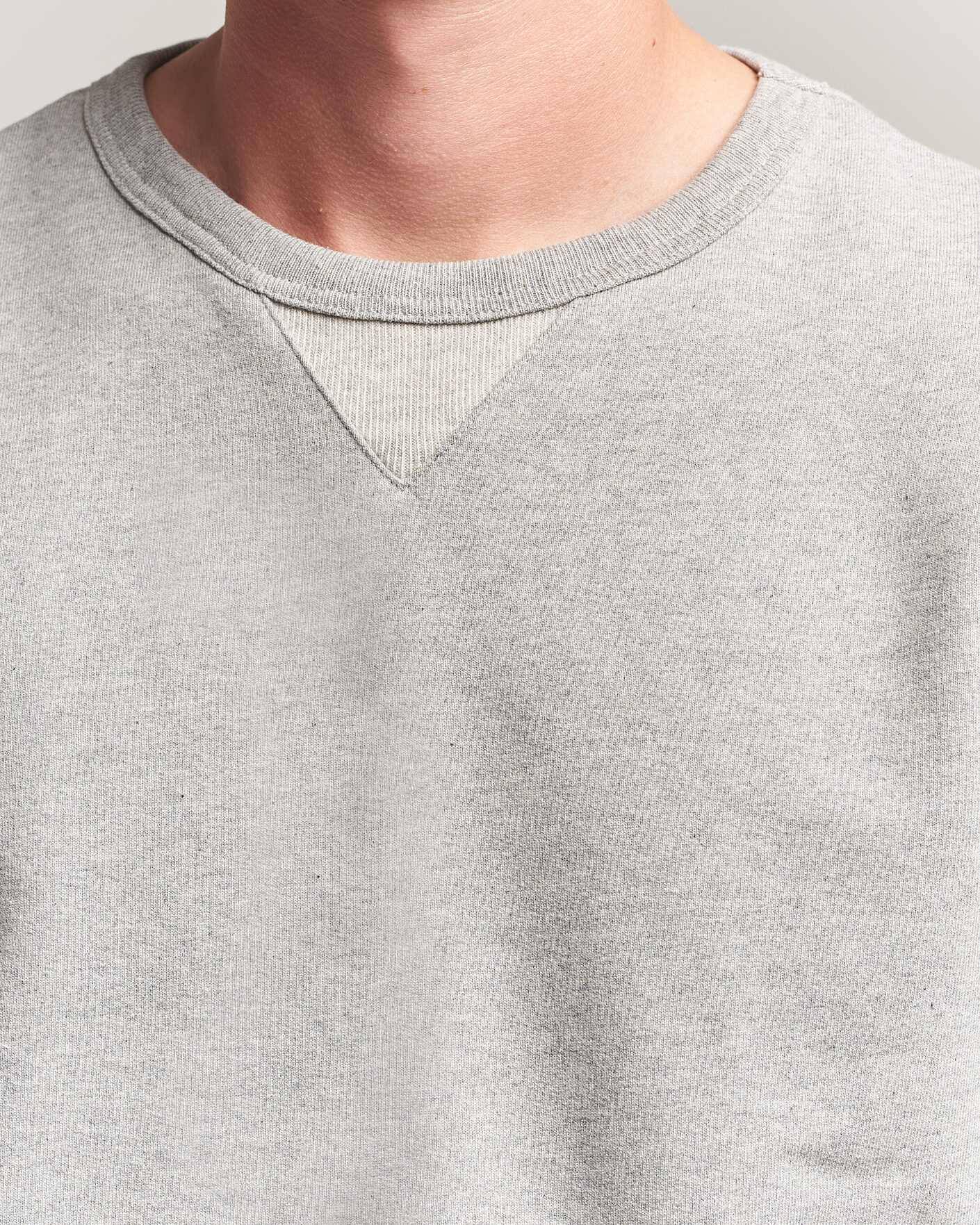 Hombres | Jerséis y prendas de punto | Merz b. Schwanen | Vintage Machine Sweatshirt Grey Melange