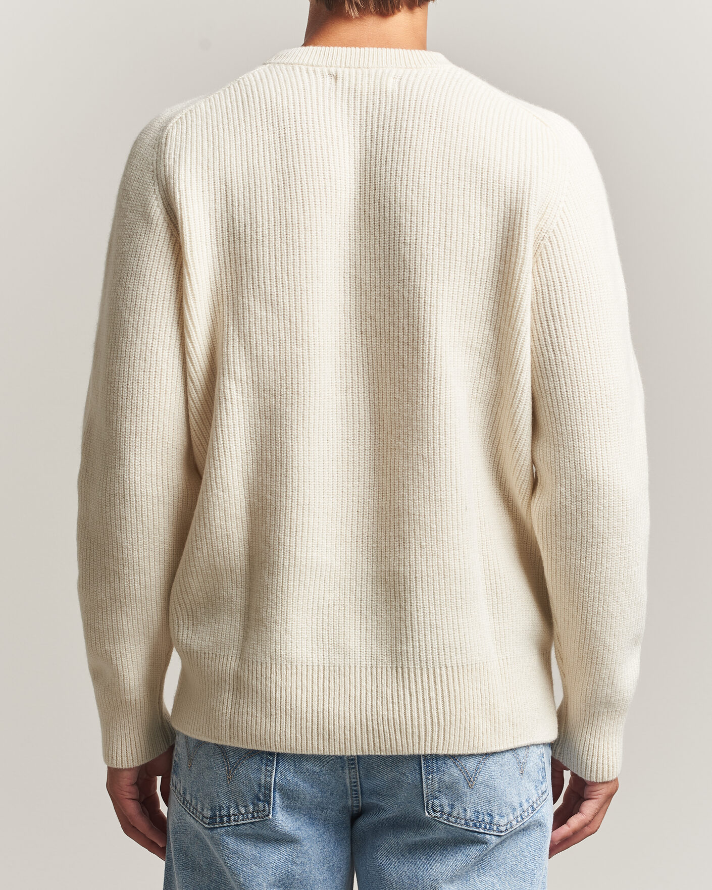 Hombres | Jerséis y prendas de punto | Merz b. Schwanen | Merino/Cashmere Knitted Sweater Nature