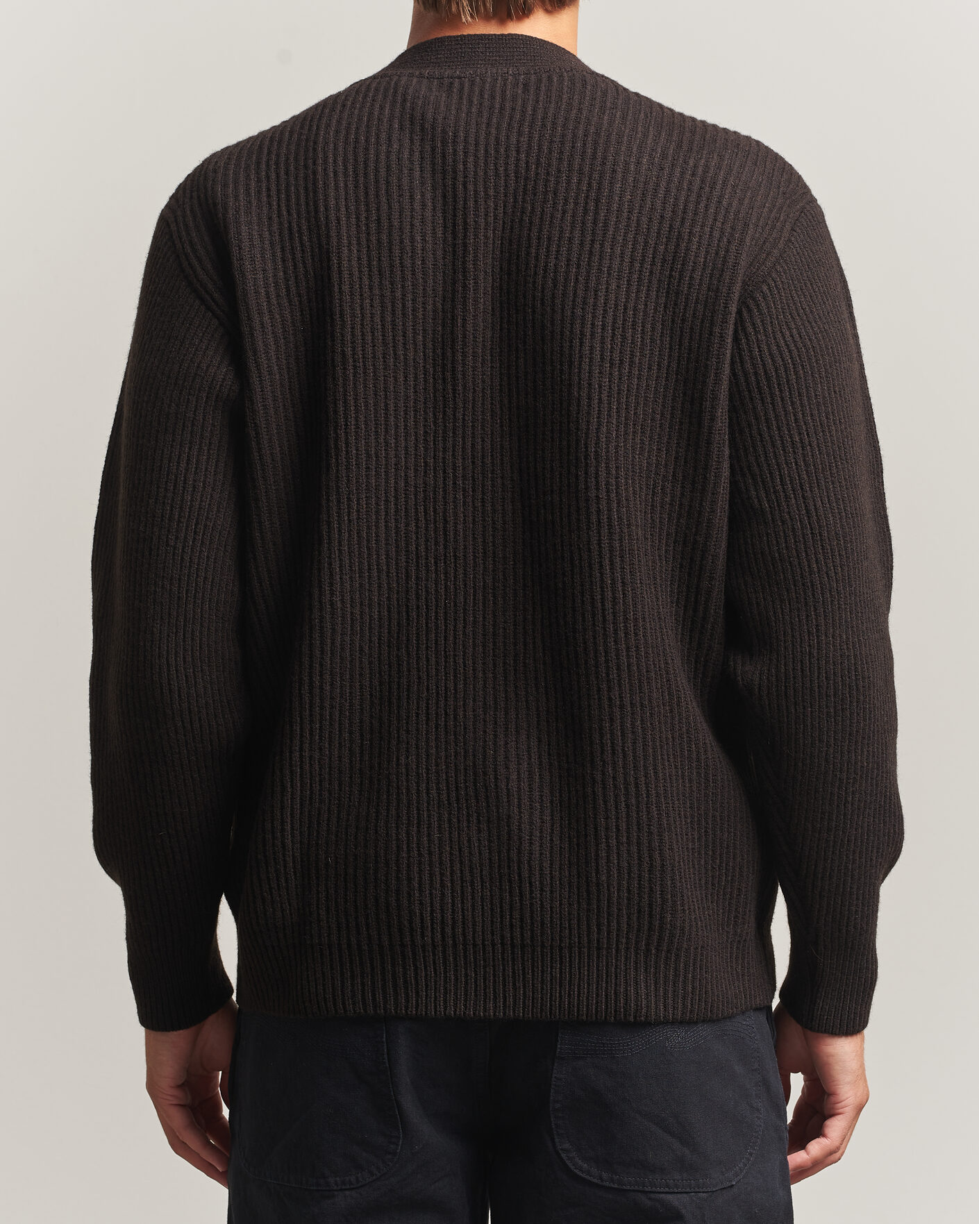 Hombres | Jerséis y prendas de punto | Merz b. Schwanen | Merino/Cashmere Knitted Cardigan Espresso