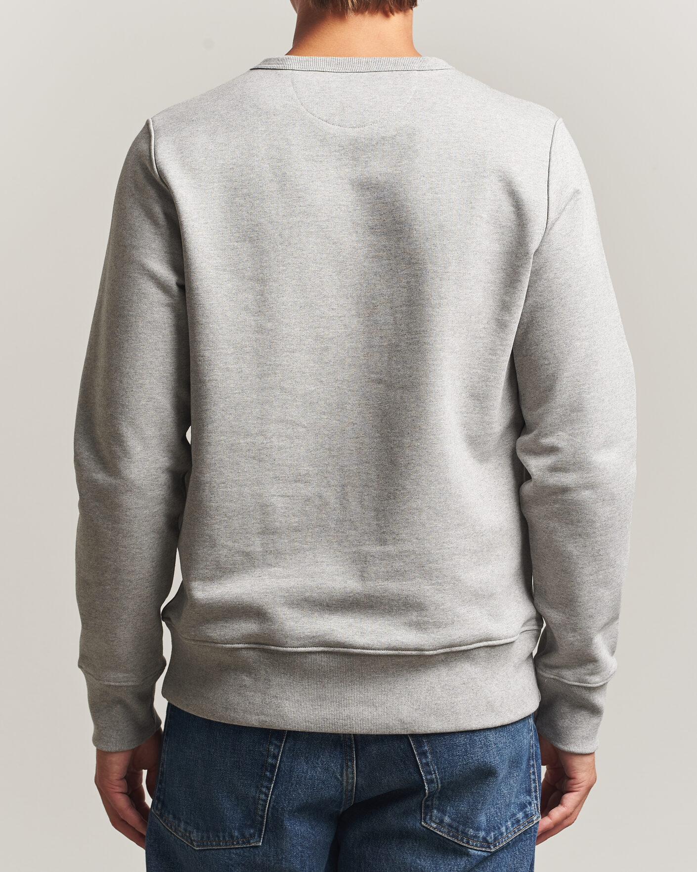 Hombres | Jerséis y prendas de punto | Merz b. Schwanen | Classic Fit Loopwheeled Heavyweight Sweatshirt Grey Melange