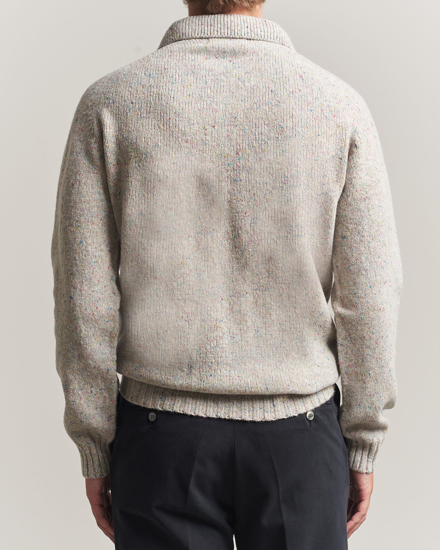 Hombres | Jerséis y prendas de punto | Harley Of Scotland | Donegal Wool Polo Machair