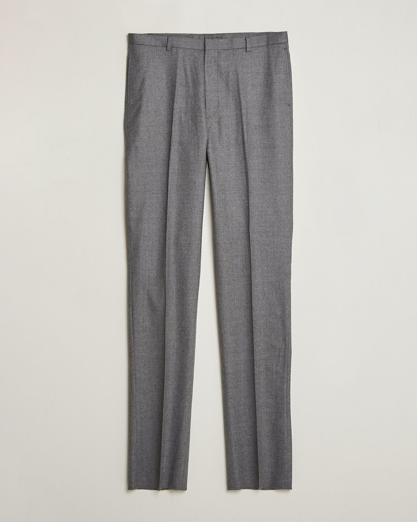 Hombres | Pantalones | Kamakura Shirts | Saxony Wool Ivy Trousers Mid Gray