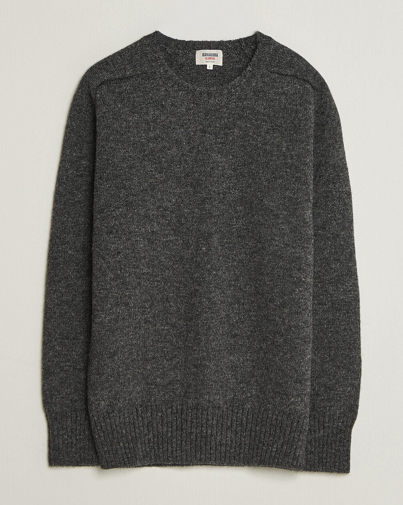 Hombres | Jerséis y prendas de punto | Kamakura Shirts | 5 Gauge Shetland Sweater Gray