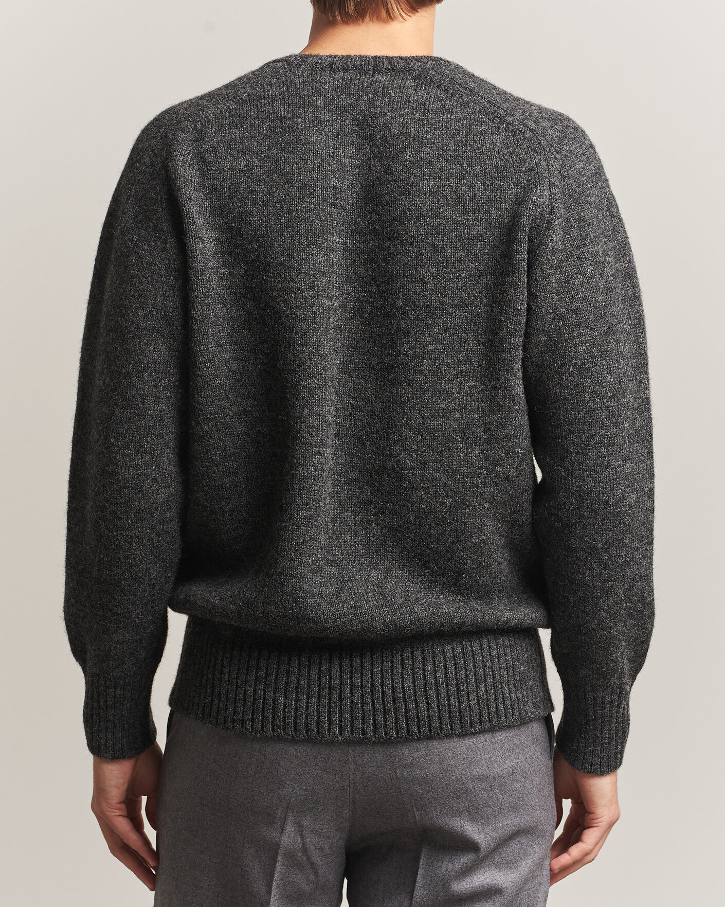 Hombres | Jerséis y prendas de punto | Kamakura Shirts | 5 Gauge Shetland Sweater Gray