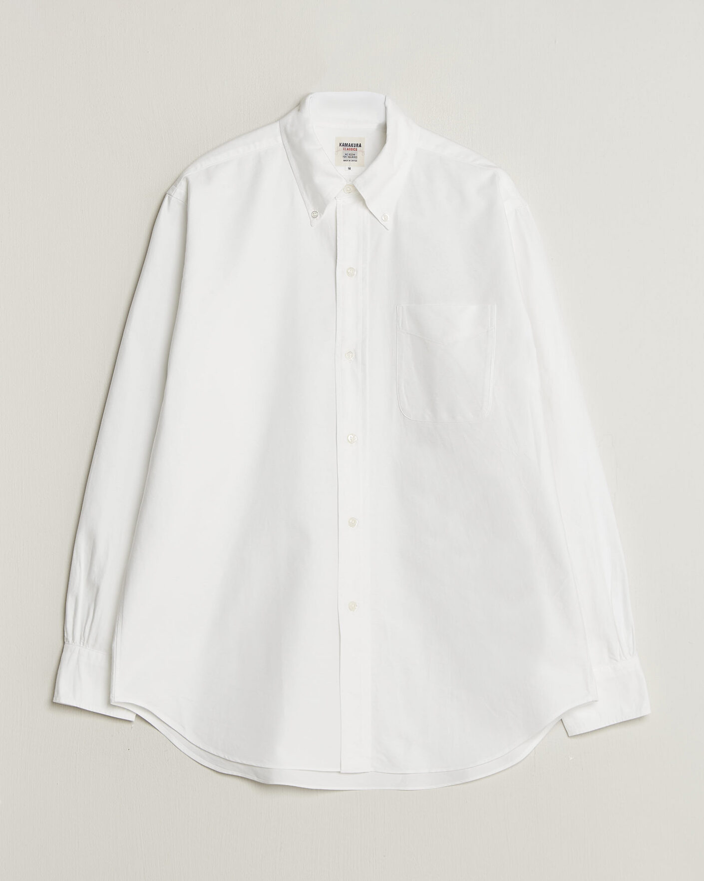 Hombres | Camisas | Kamakura Shirts | Ametora Japanese Oxford BD Shirt White