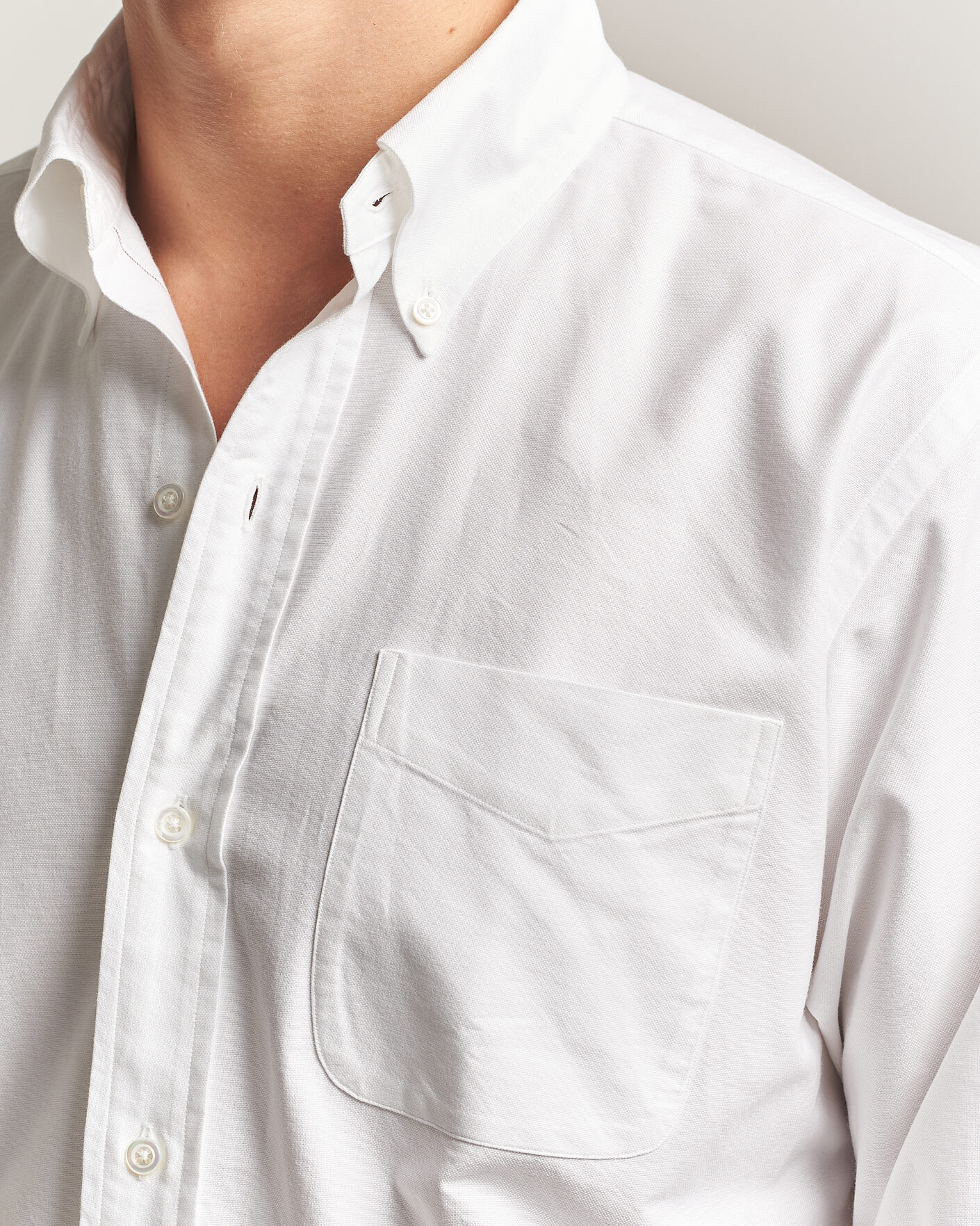 Hombres | Camisas | Kamakura Shirts | Ametora Japanese Oxford BD Shirt White