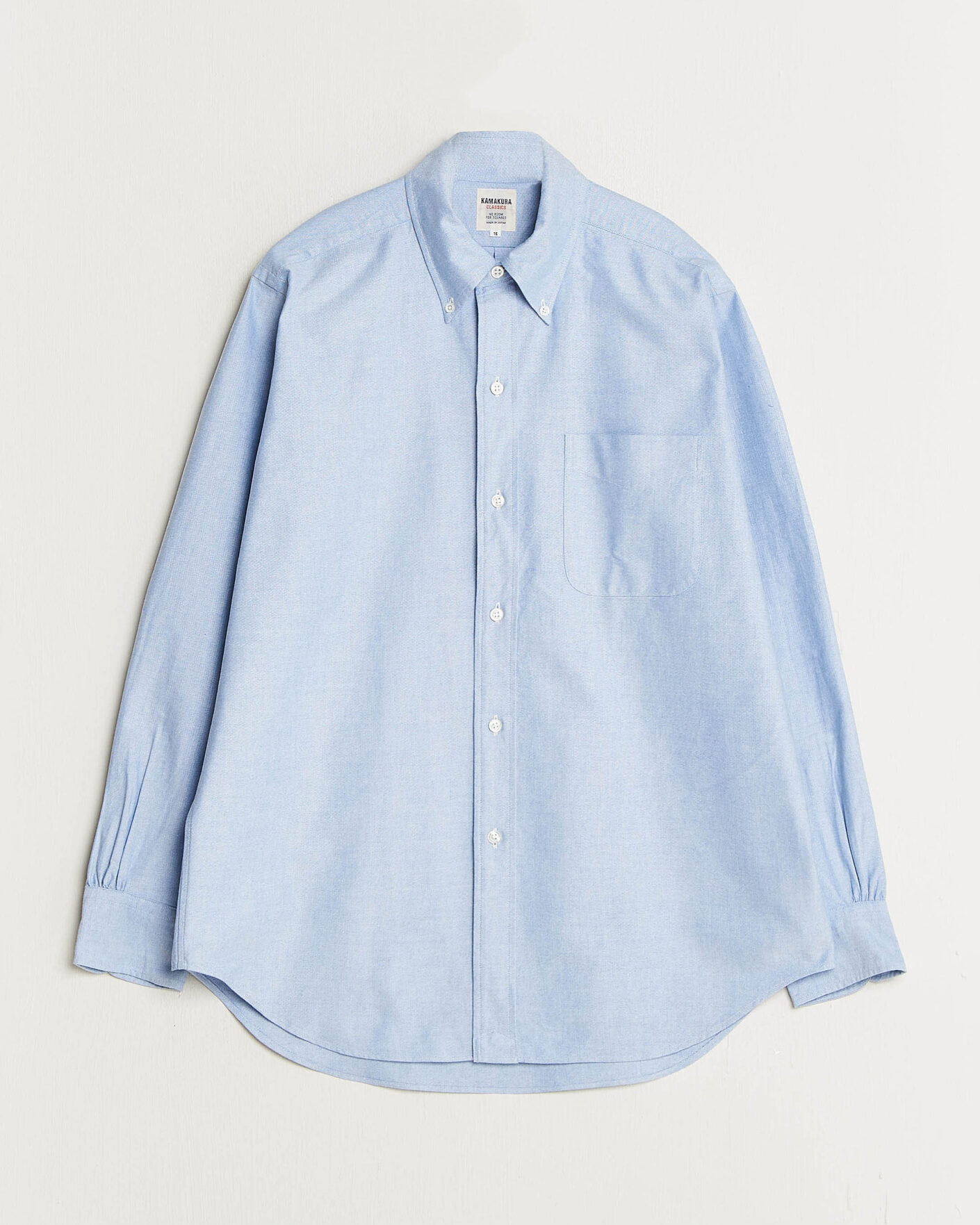 Hombres | Camisas | Kamakura Shirts | Ametora Japanese Oxford BD Shirt Light Blue