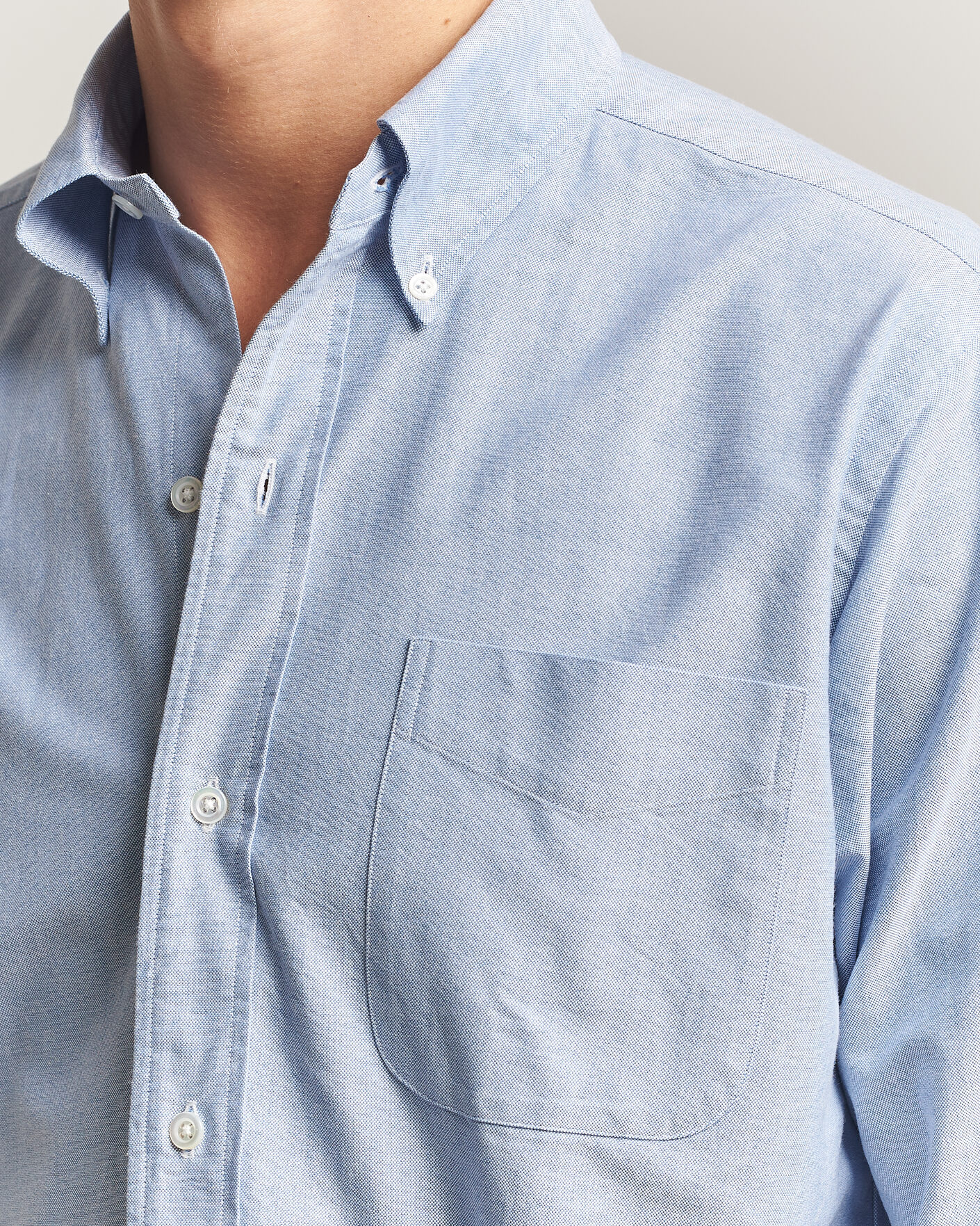 Hombres | Camisas | Kamakura Shirts | Ametora Japanese Oxford BD Shirt Light Blue