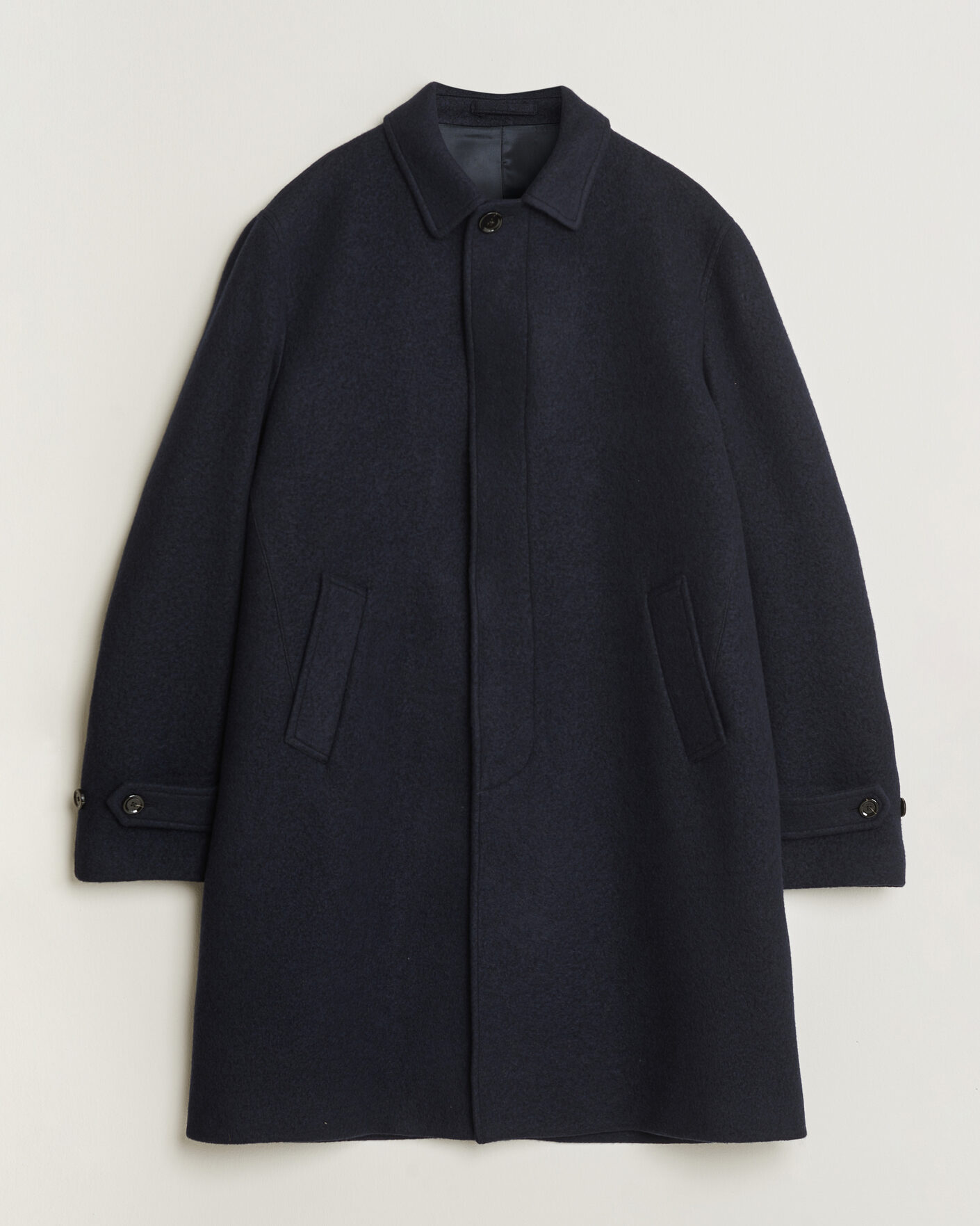 Hombres | Abrigos y chaquetas | Lardini | Wool/Cashmere Boucle Car Coat Navy