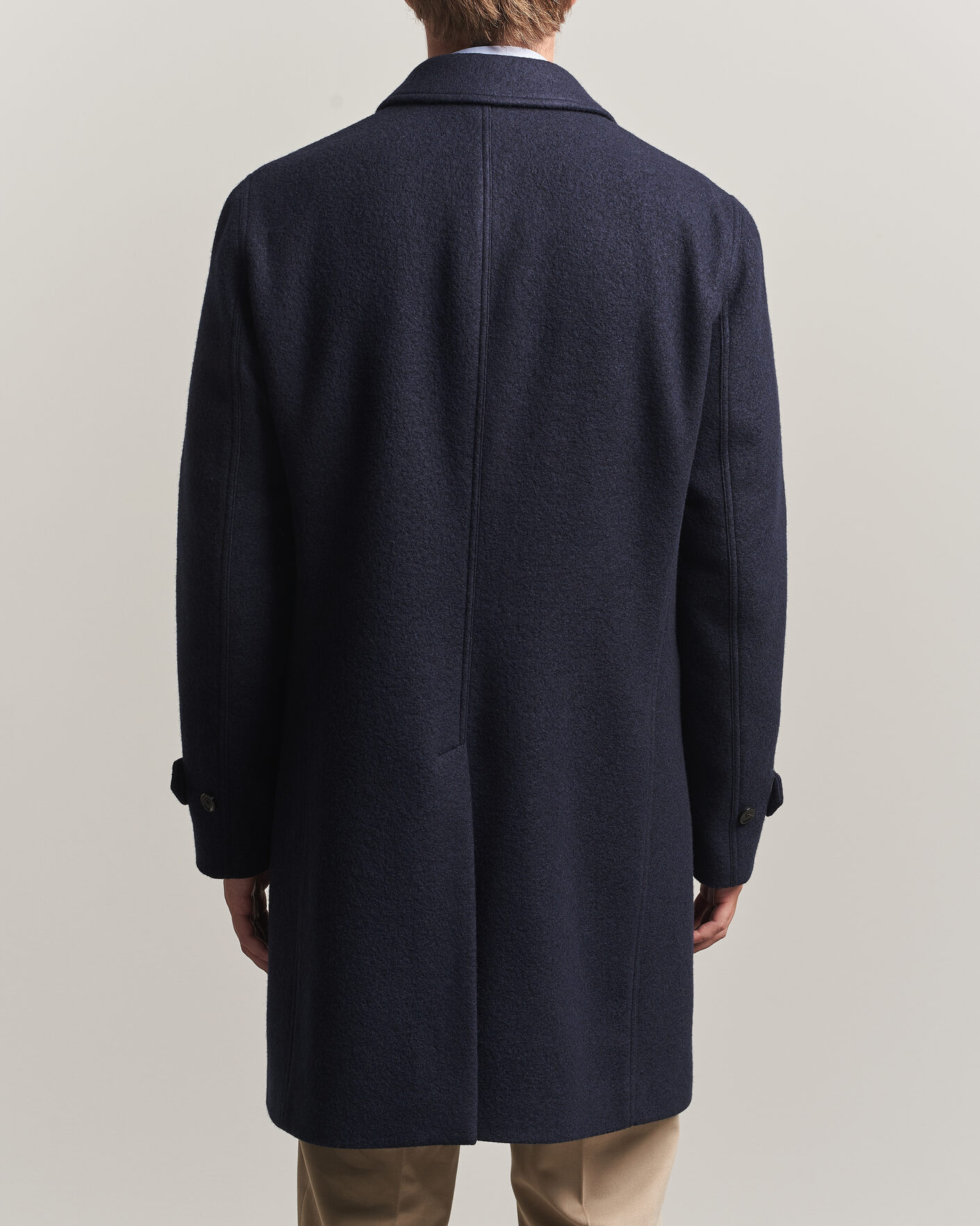 Hombres | Abrigos y chaquetas | Lardini | Wool/Cashmere Boucle Car Coat Navy