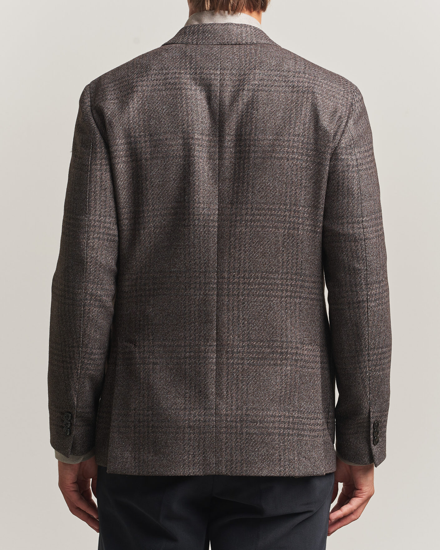 Hombres | Blazers | Lardini | Wool Structure Checked Blazer Brown