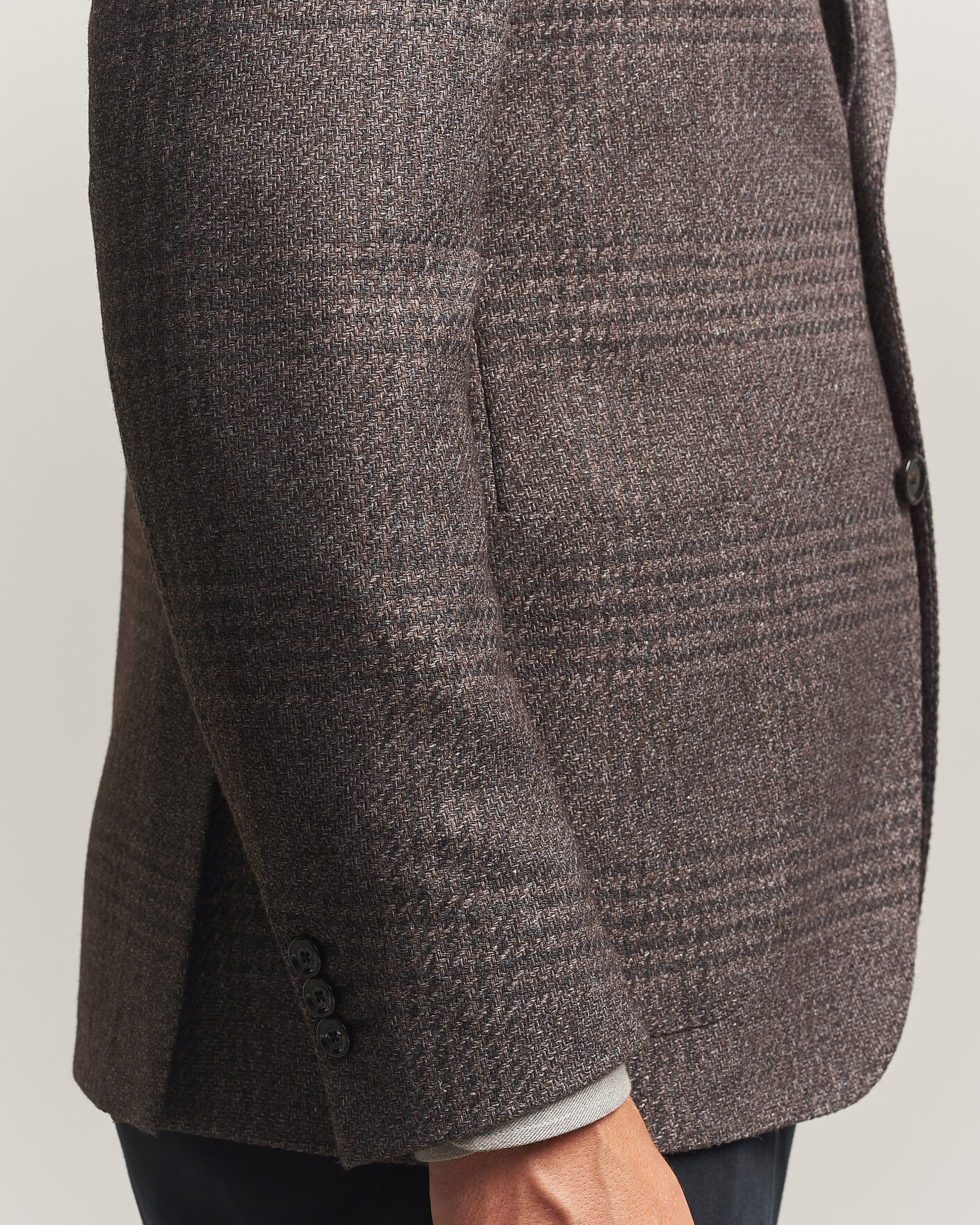 Hombres | Blazers | Lardini | Wool Structure Checked Blazer Brown