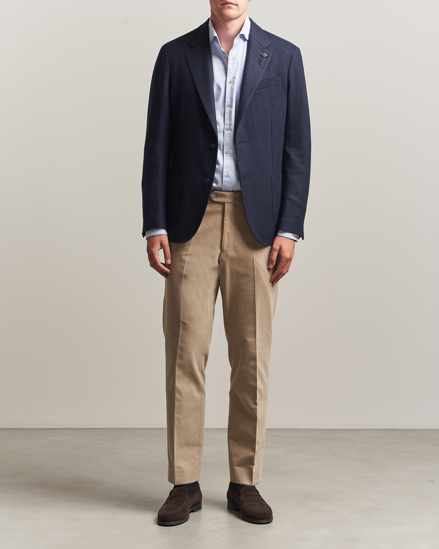 Hombres | Blazers | Lardini | Wool/Cashmere Blazer Navy