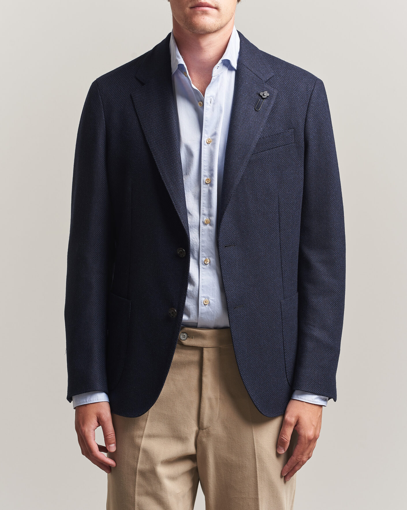 Hombres | Blazers | Lardini | Wool/Cashmere Blazer Navy