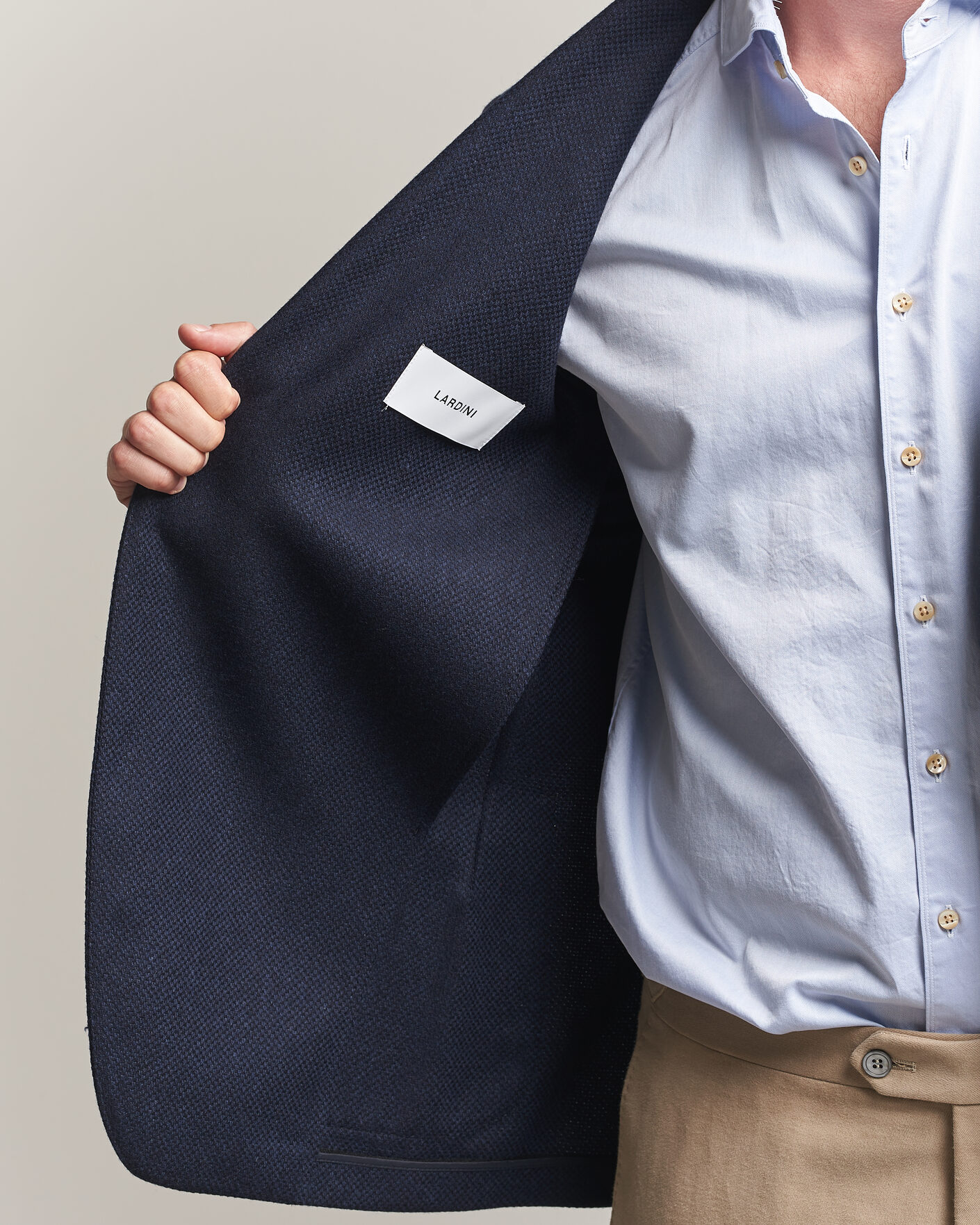 Hombres | Blazers | Lardini | Wool/Cashmere Blazer Navy