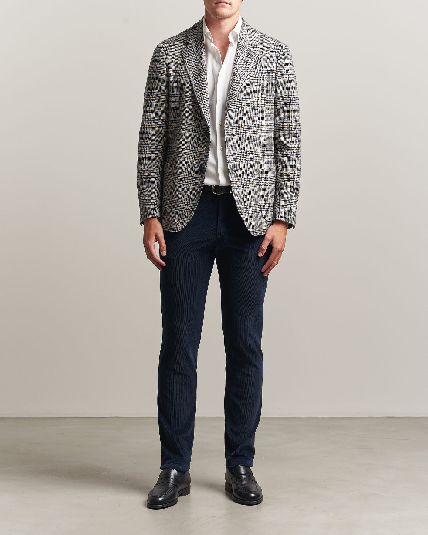 Hombres | Blazers | Lardini | Wool/Cashmere Houndstooth Blazer Blue