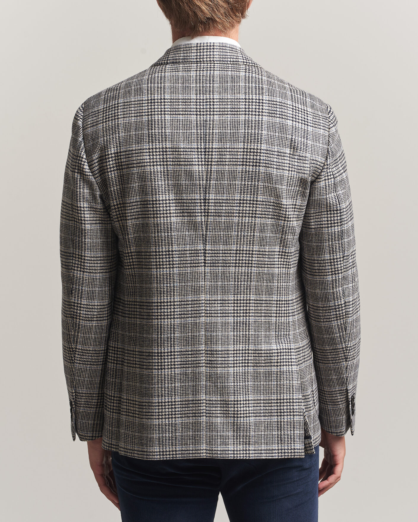 Hombres | Blazers | Lardini | Wool/Cashmere Houndstooth Blazer Blue