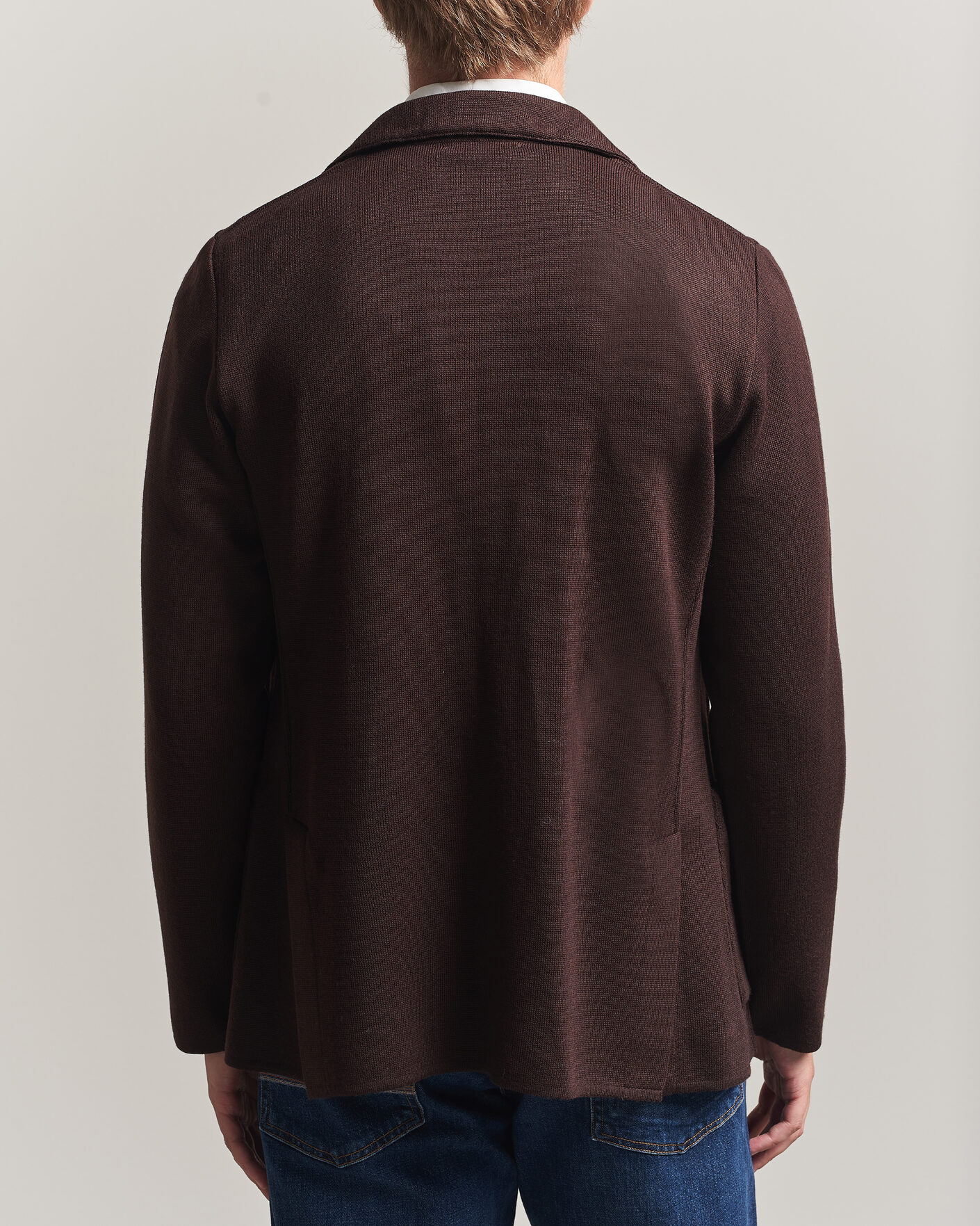 Hombres | Blazers | Lardini | Knitted Wool Blazer Brown