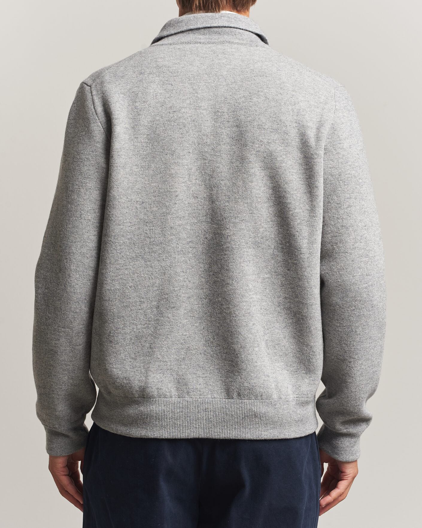 Hombres | Abrigos y chaquetas | Lardini | Knitted Wool Bomber Jacket Grey