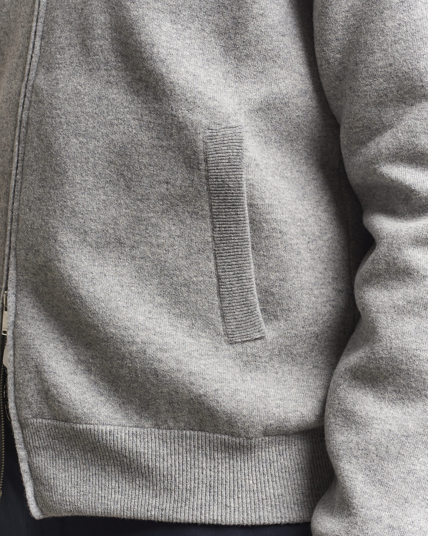 Hombres | Abrigos y chaquetas | Lardini | Knitted Wool Bomber Jacket Grey