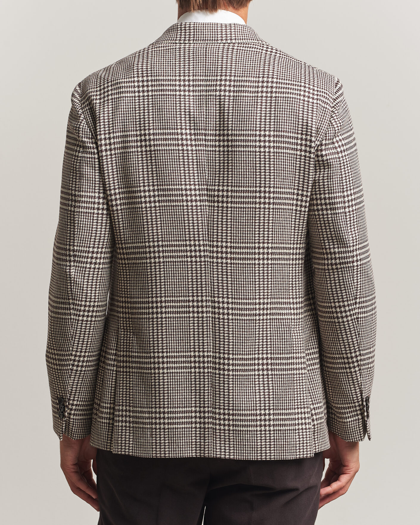 Hombres | Blazers | Lardini | Wool/Cashmere Checked Blazer Brown