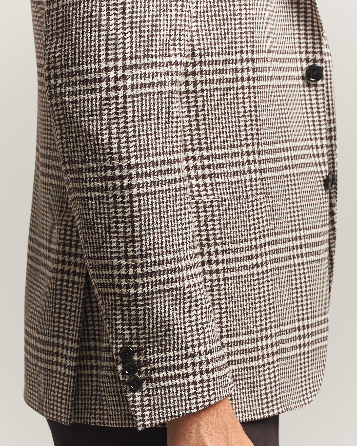 Hombres | Blazers | Lardini | Wool/Cashmere Checked Blazer Brown