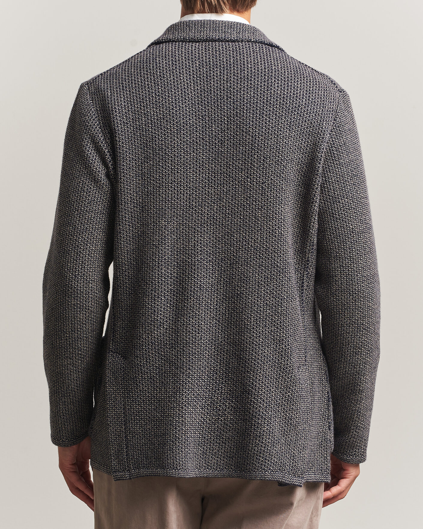 Hombres | Blazers | Lardini | Structured Cashmere Blazer Navy