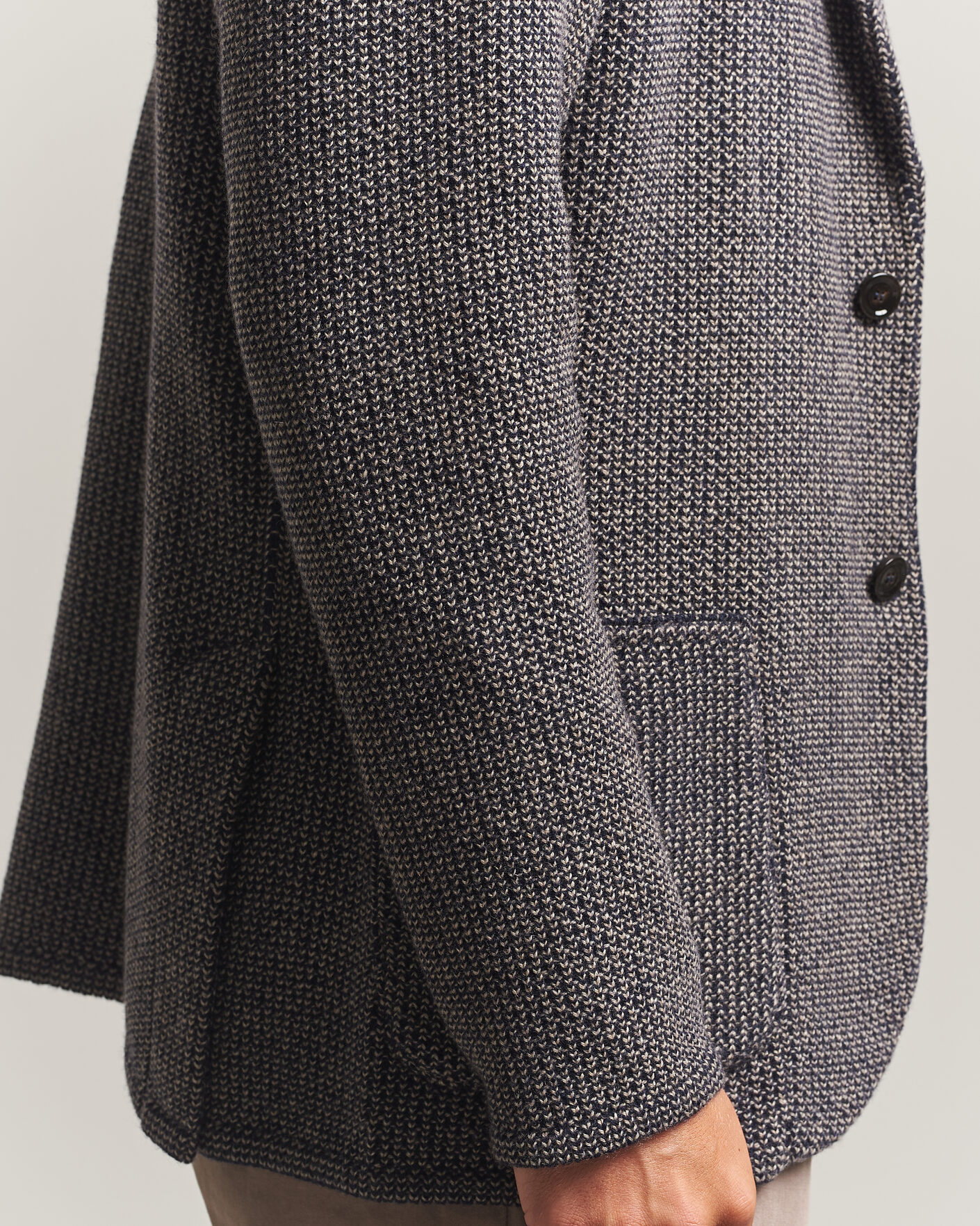 Hombres | Blazers | Lardini | Structured Cashmere Blazer Navy