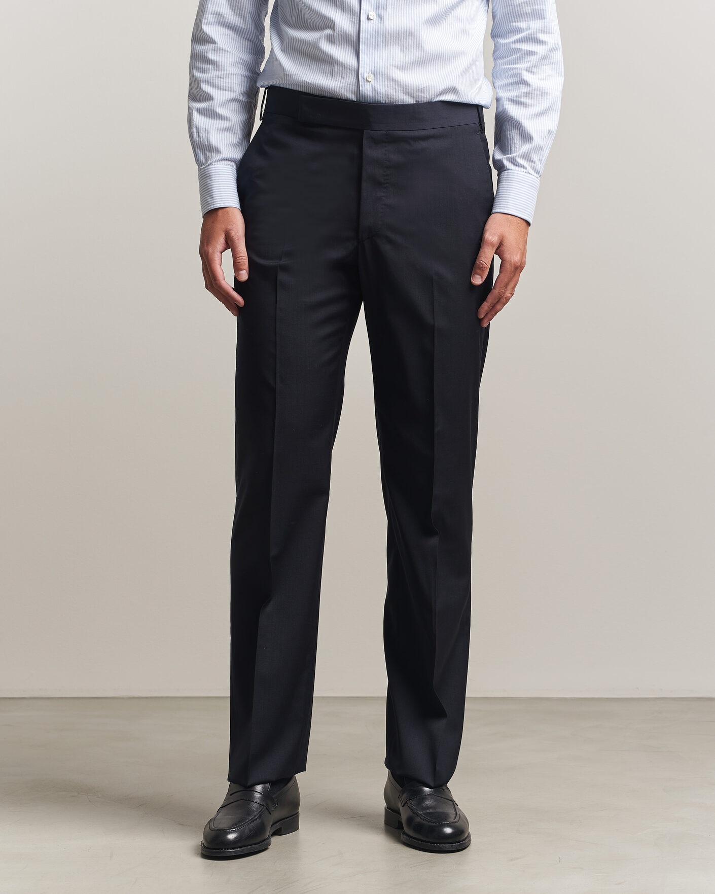 Hombres | Pantalones | Lardini | Straight Fit Wool Trousers Navy