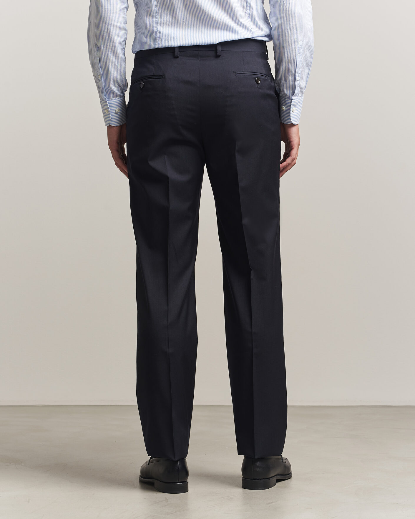 Hombres | Pantalones | Lardini | Straight Fit Wool Trousers Navy