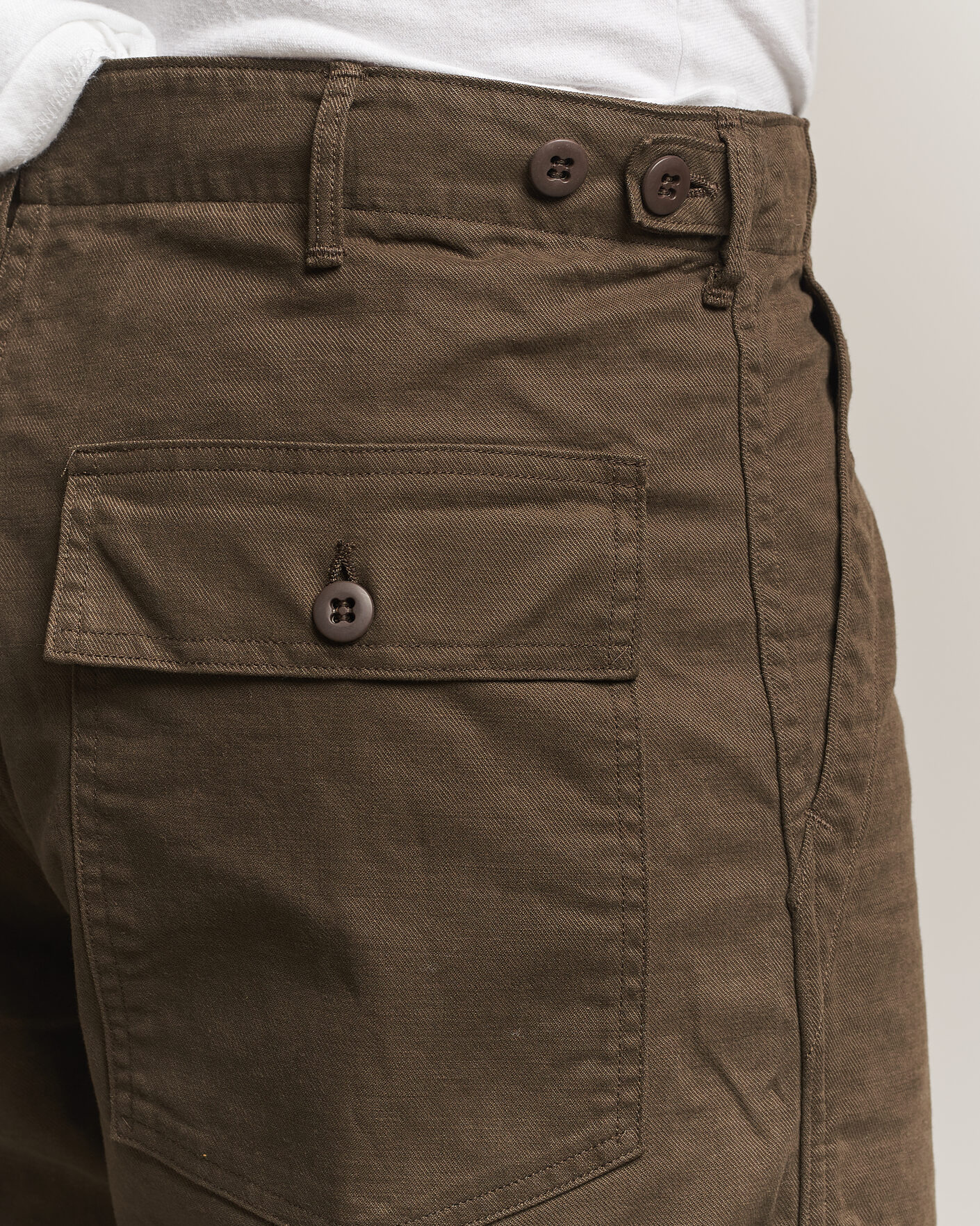 Hombres | Pantalones | orSlow | Regular Fit Original Sateen Fatigue Pants Coffee Brown