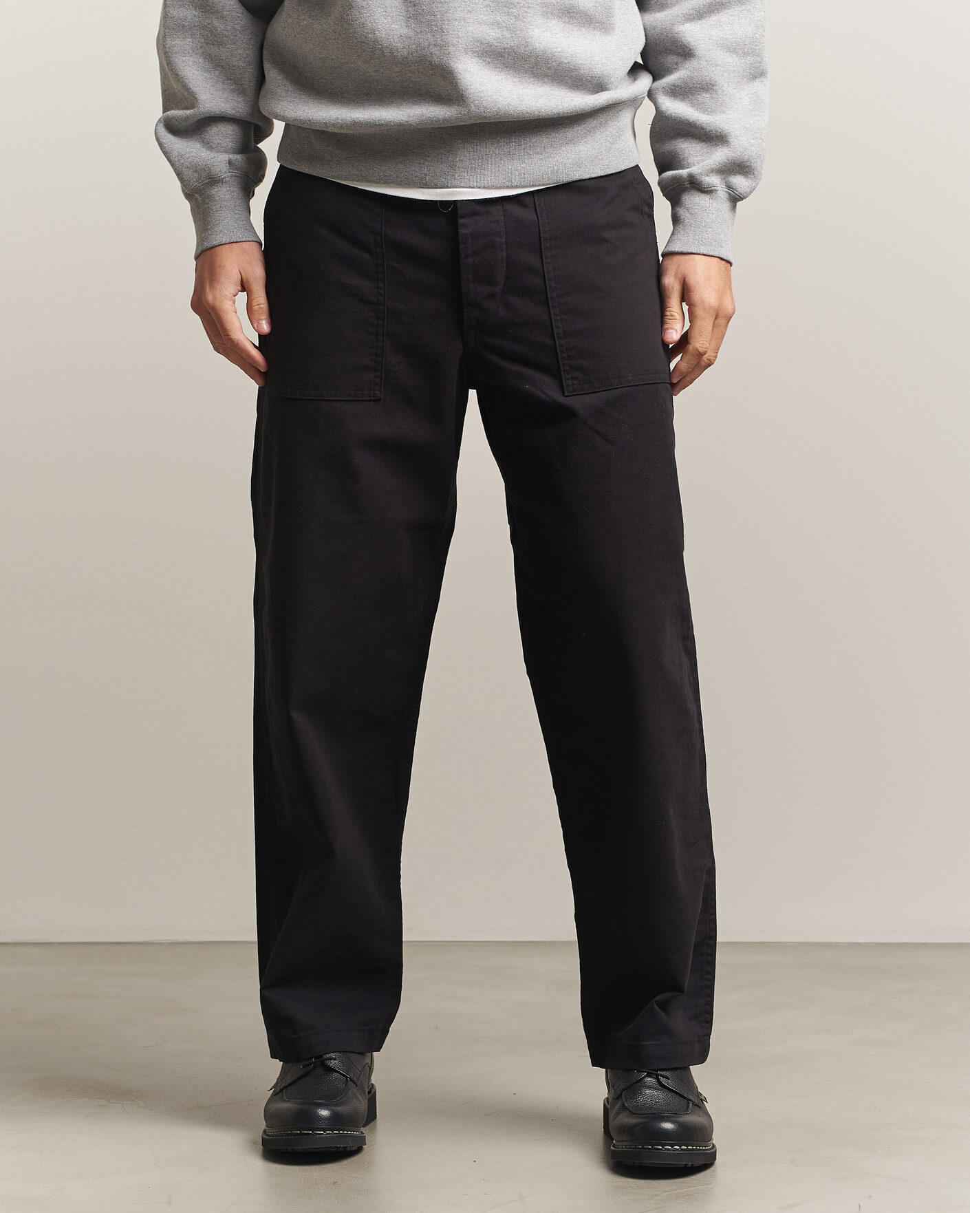 Hombres | Pantalones | orSlow | Regular Fit Original Sateen Fatigue Pants Black