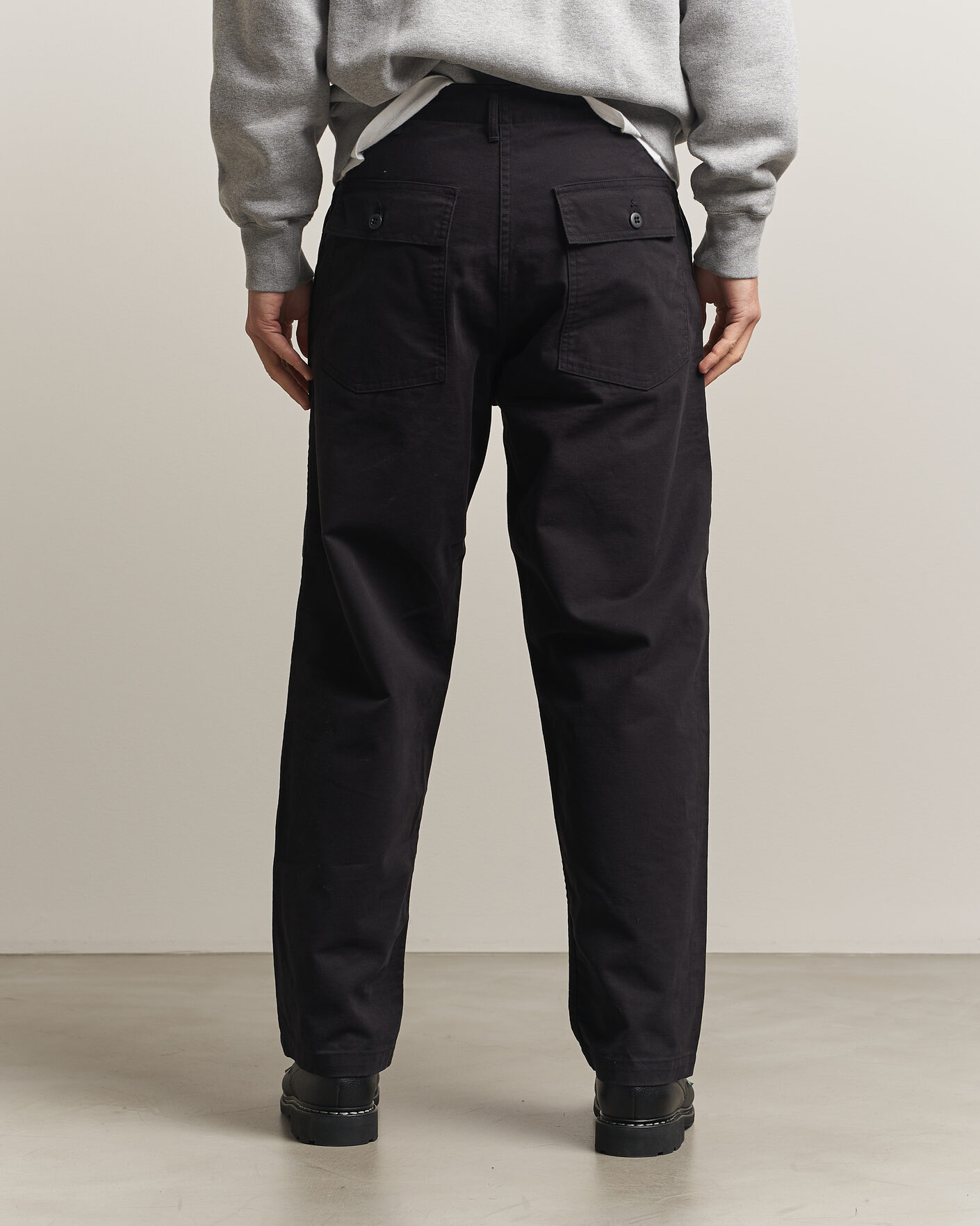 Hombres | Pantalones | orSlow | Regular Fit Original Sateen Fatigue Pants Black