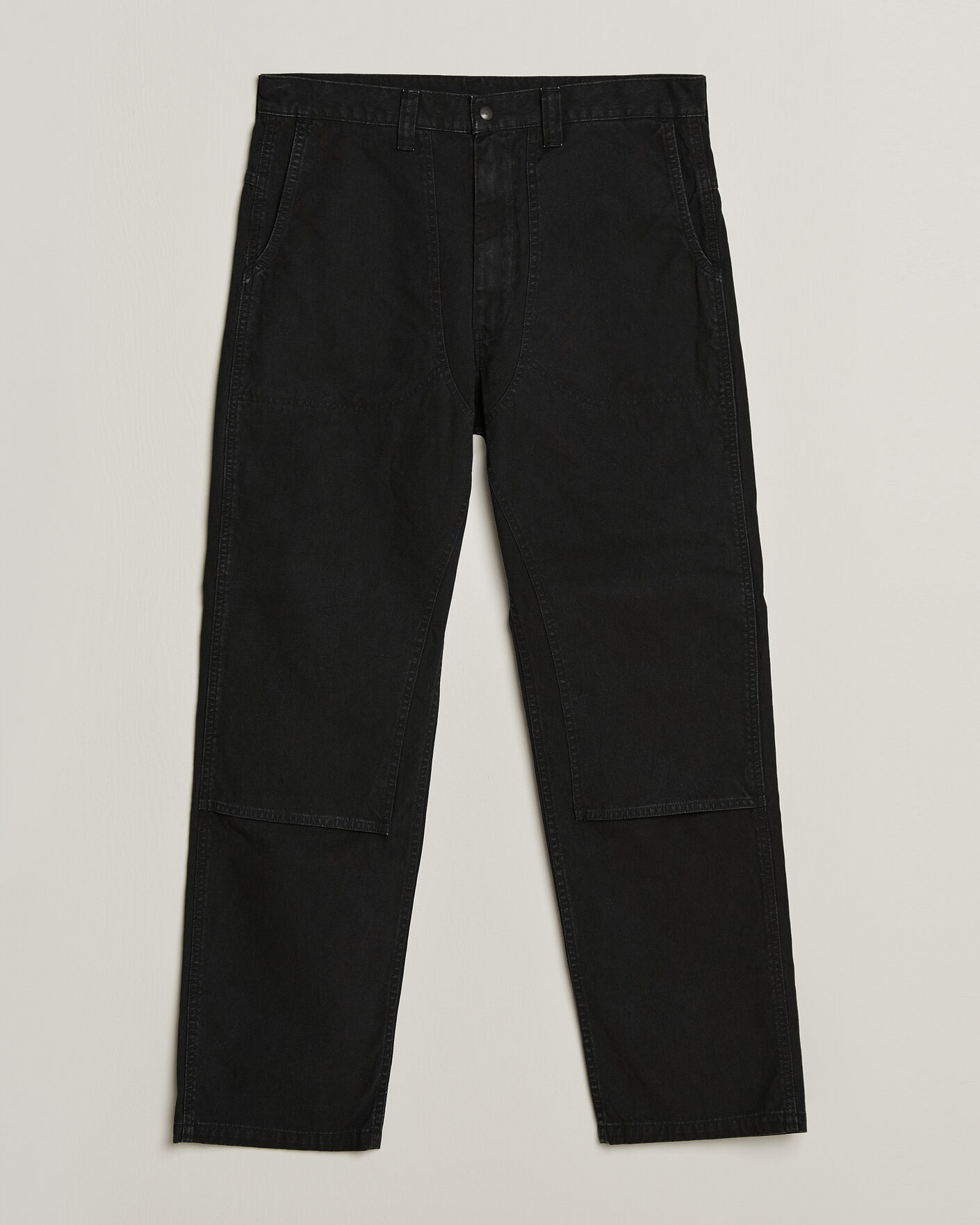 Hombres | Pantalones | orSlow | Double Knee Work Trousers Black