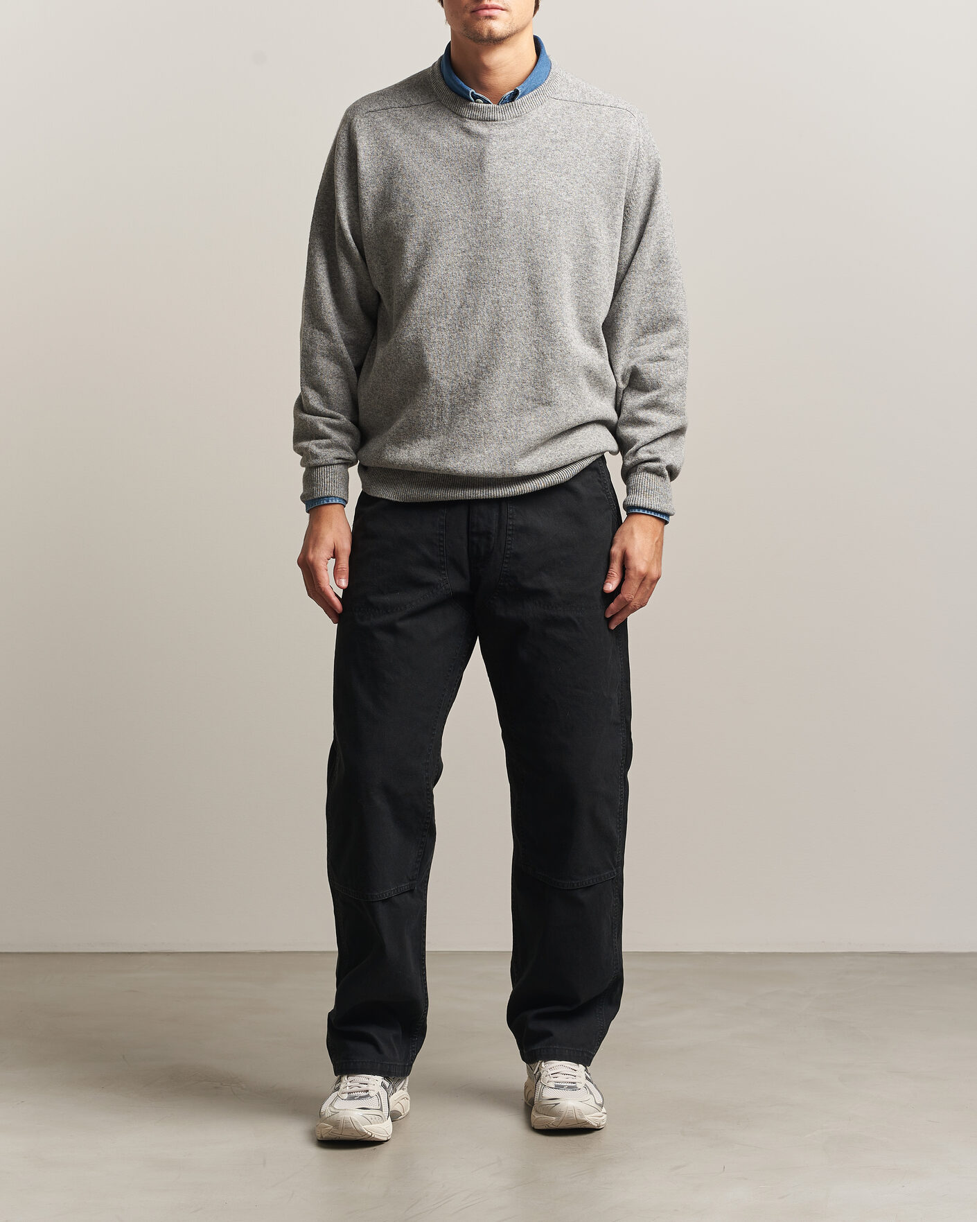 Hombres | Pantalones | orSlow | Double Knee Work Trousers Black