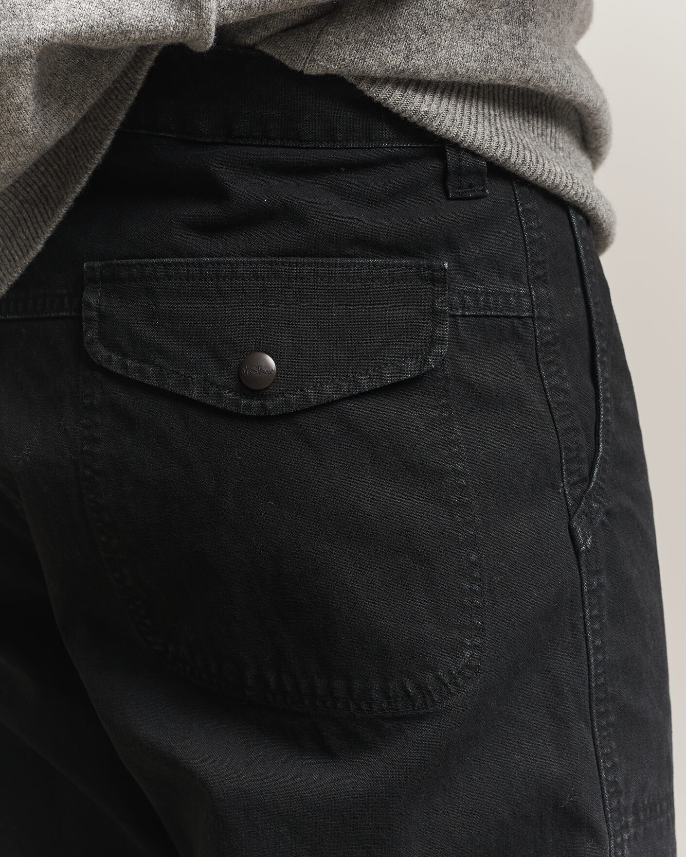 Hombres | Pantalones | orSlow | Double Knee Work Trousers Black