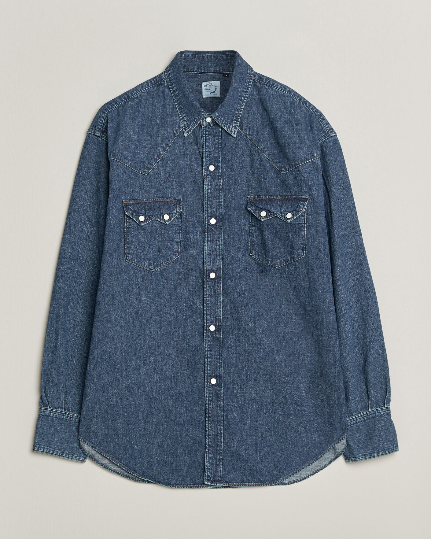 Hombres | Camisas | orSlow | Denim Western Shirt Vintage Indigo