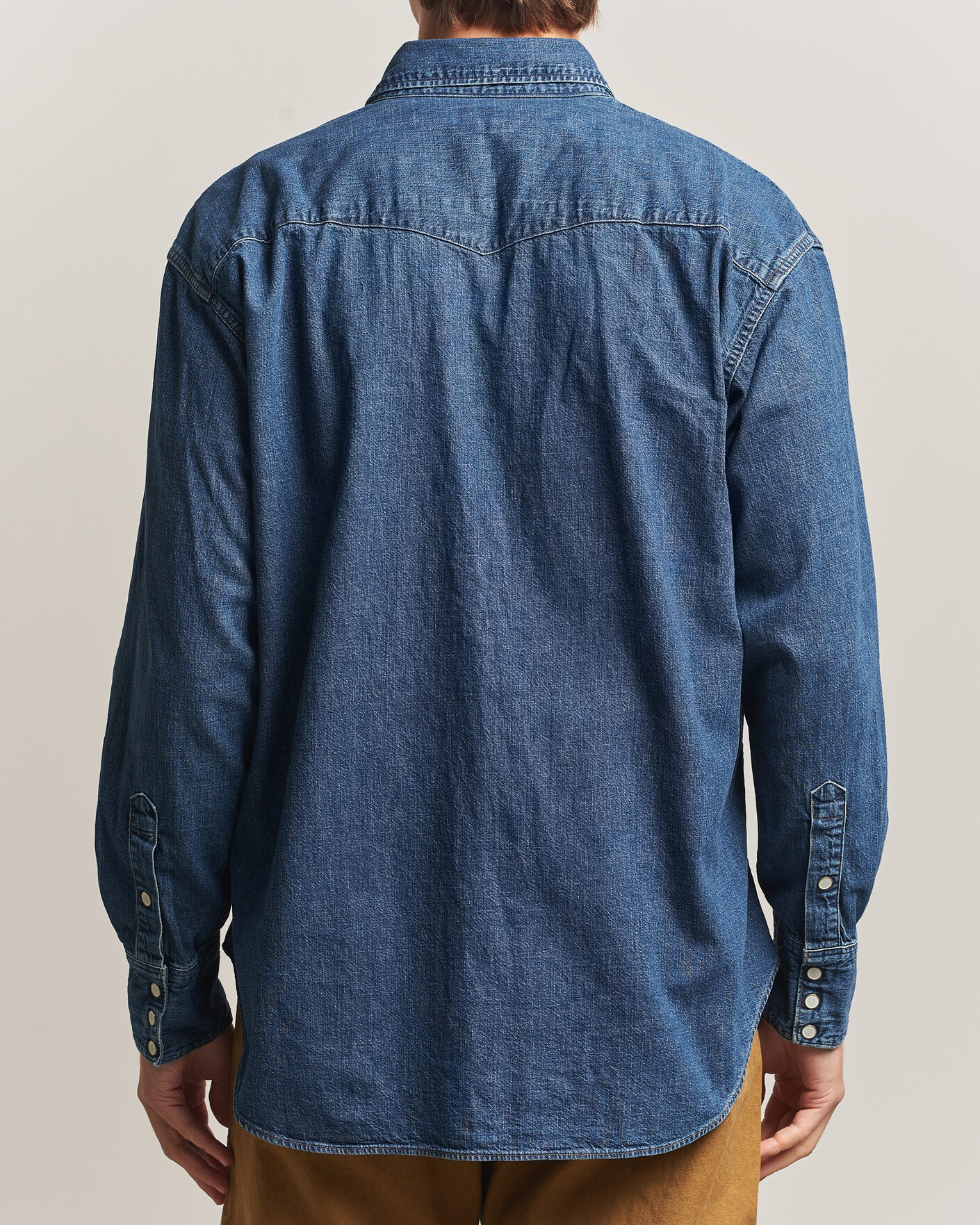 Hombres | Camisas | orSlow | Denim Western Shirt Vintage Indigo