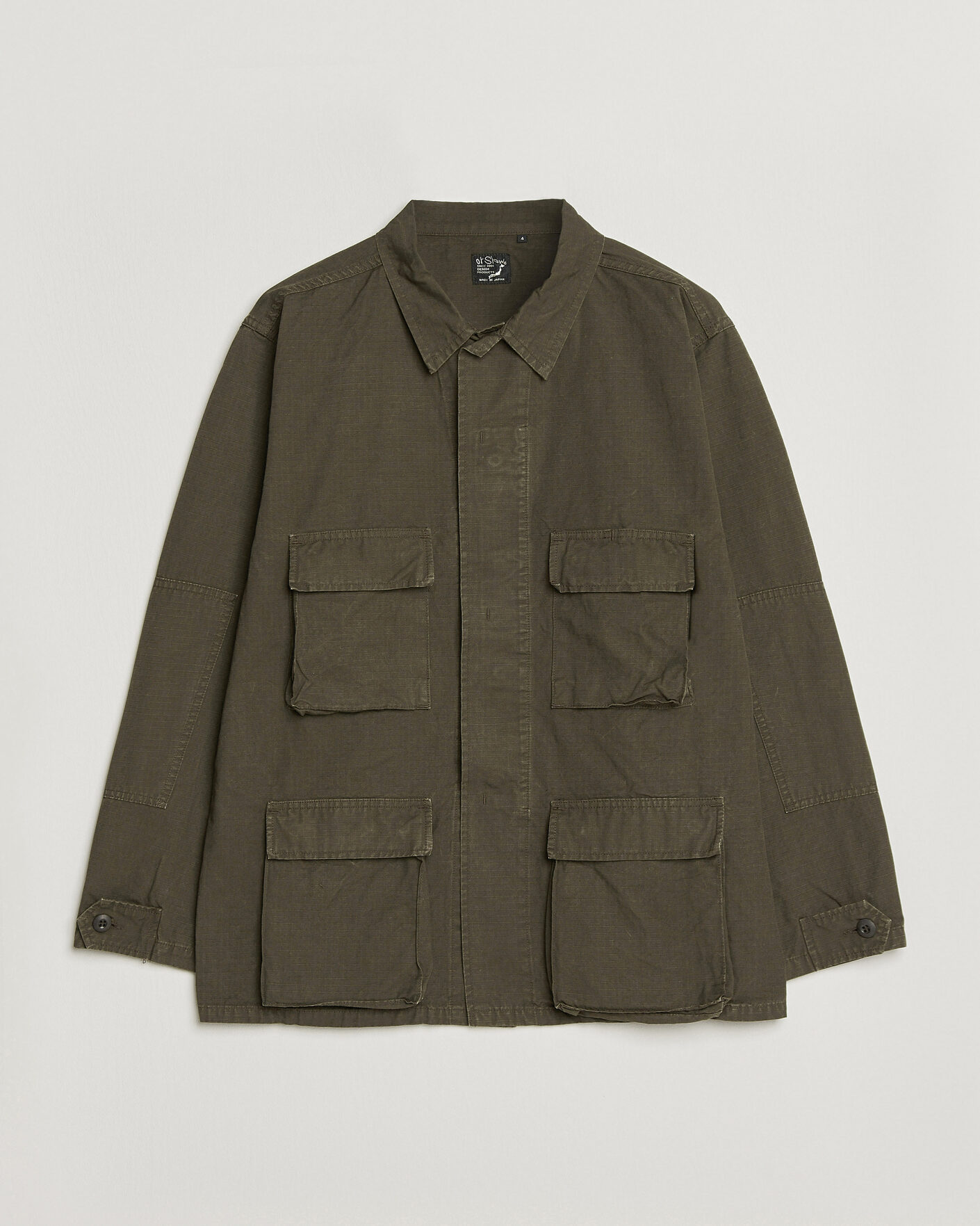 Hombres | Abrigos y chaquetas | orSlow | B.D.U. Stone Washed Jacket Coffee Brown