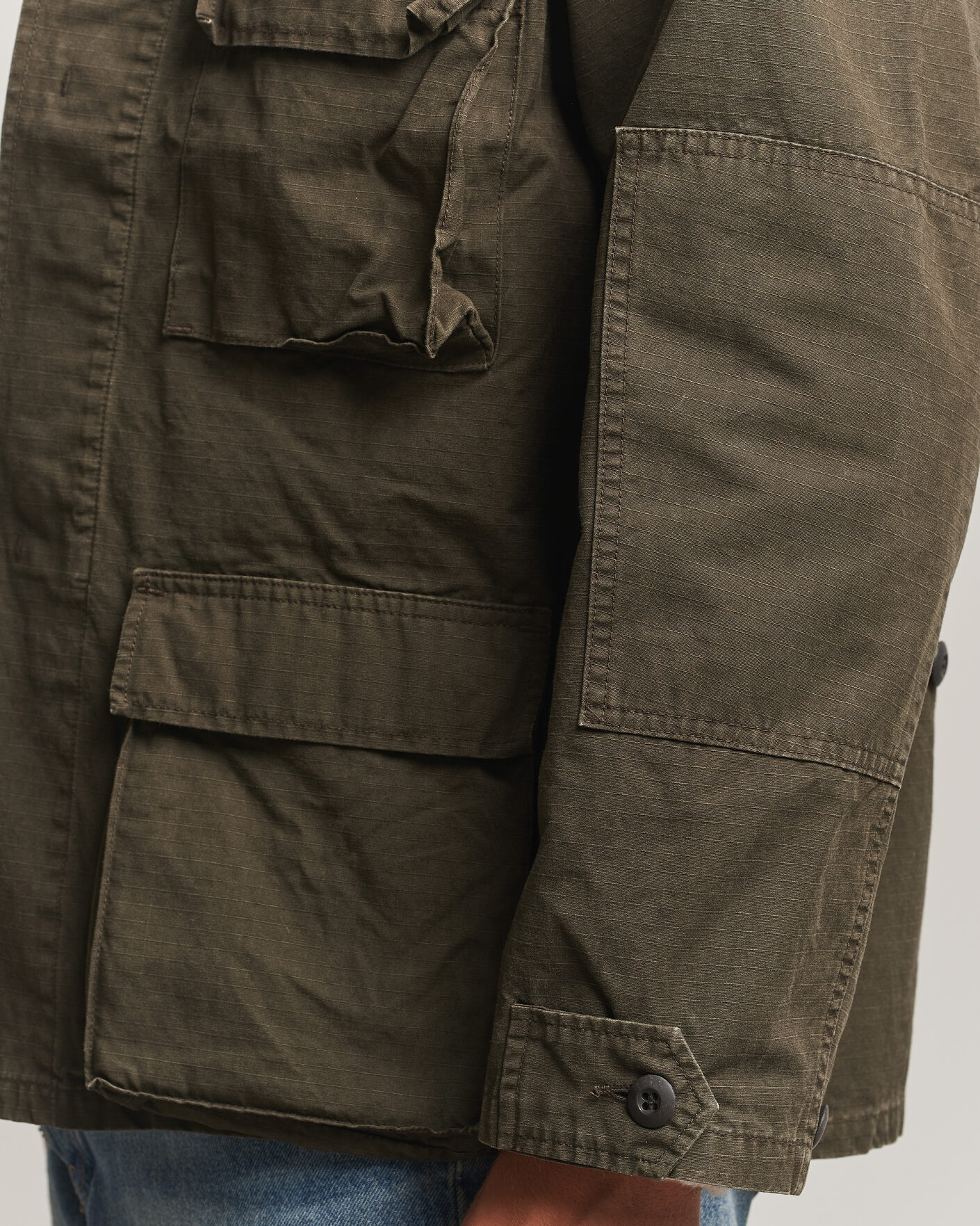 Hombres | Abrigos y chaquetas | orSlow | B.D.U. Stone Washed Jacket Coffee Brown