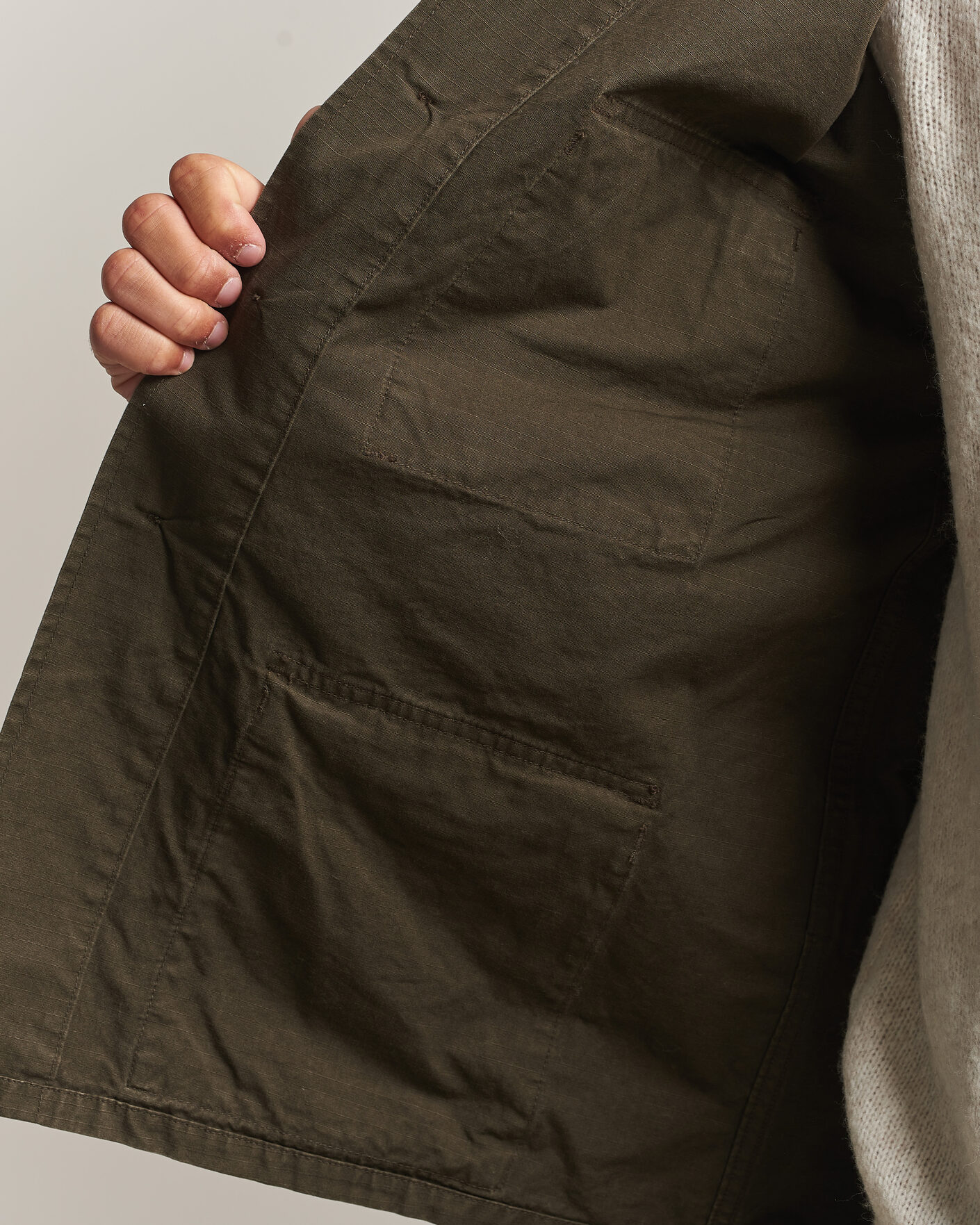 Hombres | Abrigos y chaquetas | orSlow | B.D.U. Stone Washed Jacket Coffee Brown