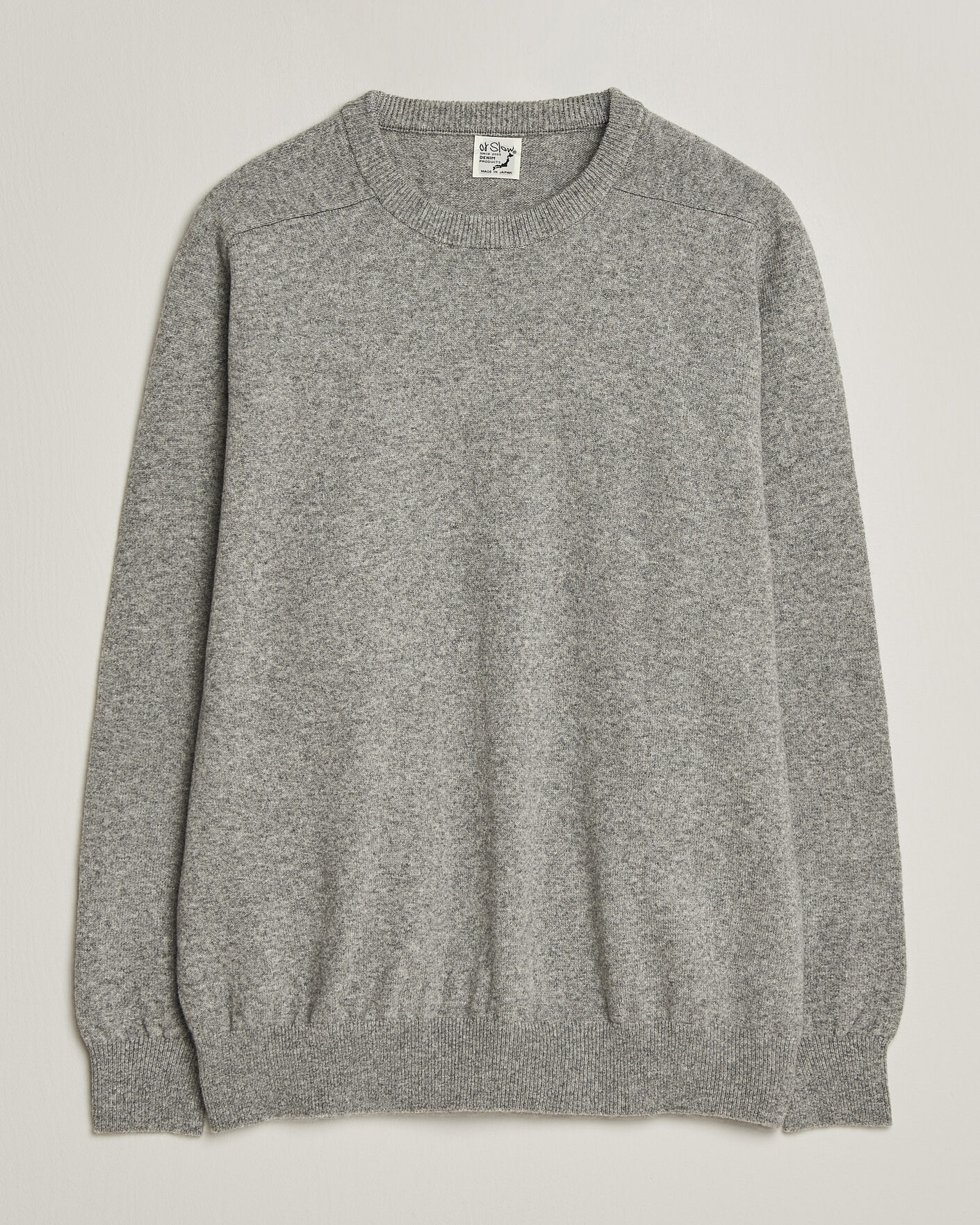 Hombres | Jerséis y prendas de punto | orSlow | Simple Crew Neck Sweater Light Grey